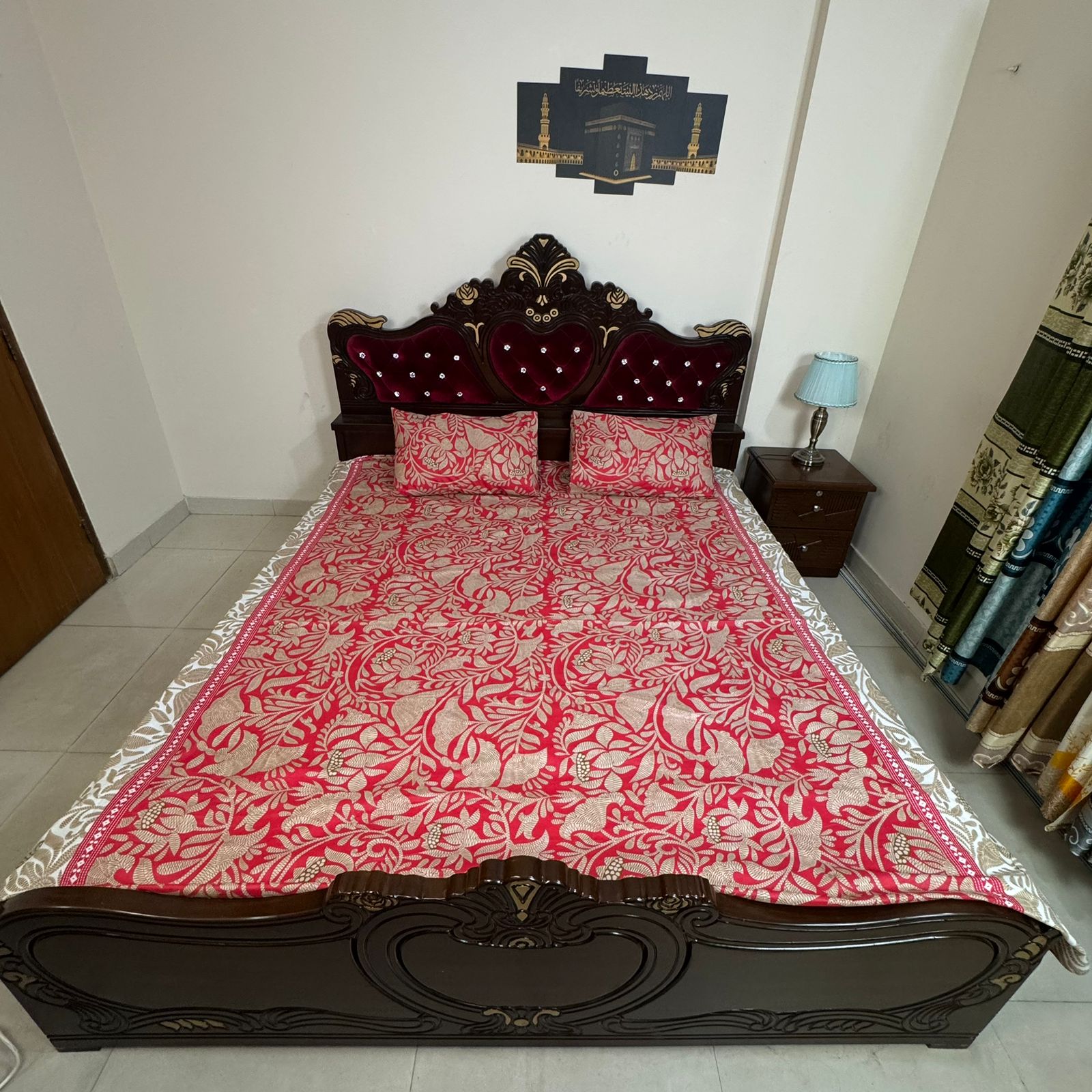 King Size Bed Sheet with Two Pillow Cover-BS-44