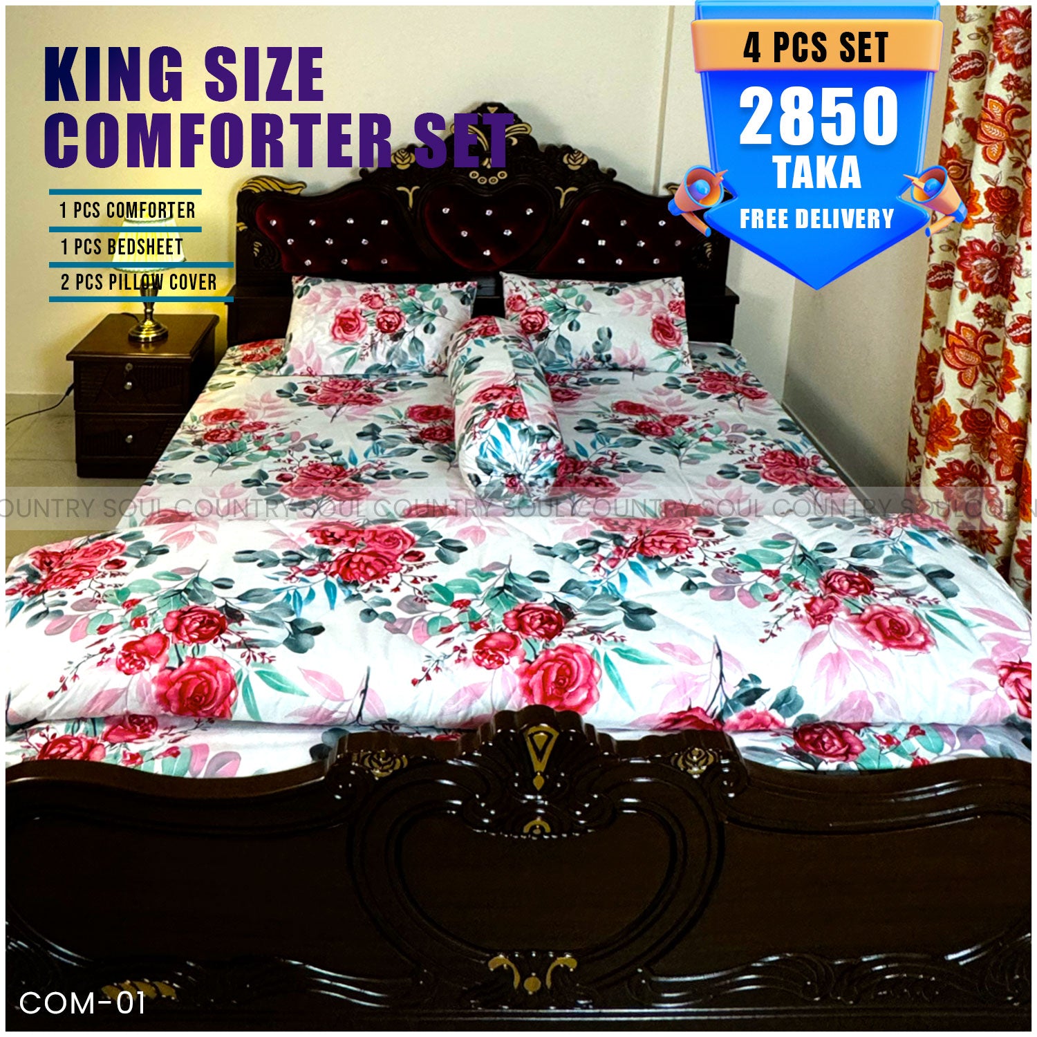 KING SIZE COMFORTER SET (4 PCS SET)