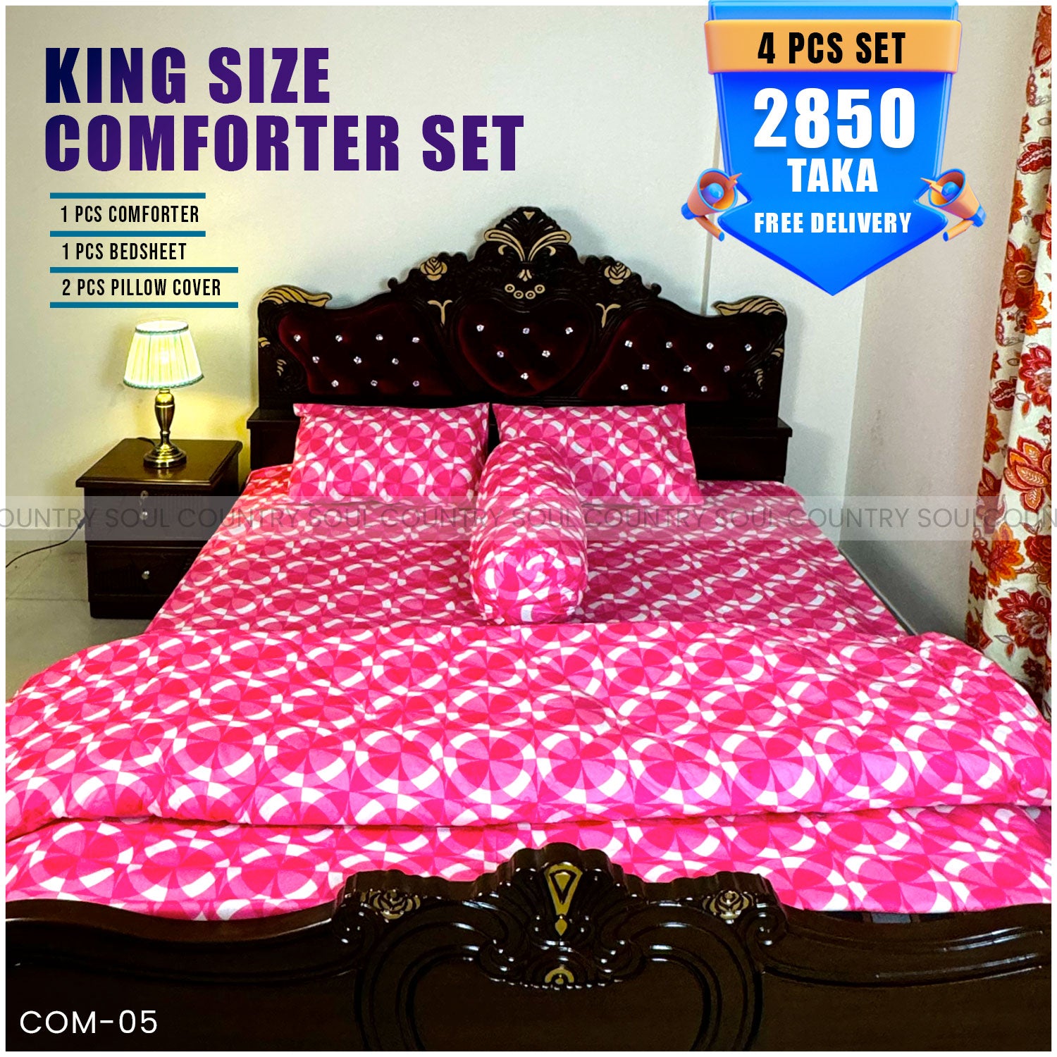 KING SIZE COMFORTER SET (4 PCS SET)