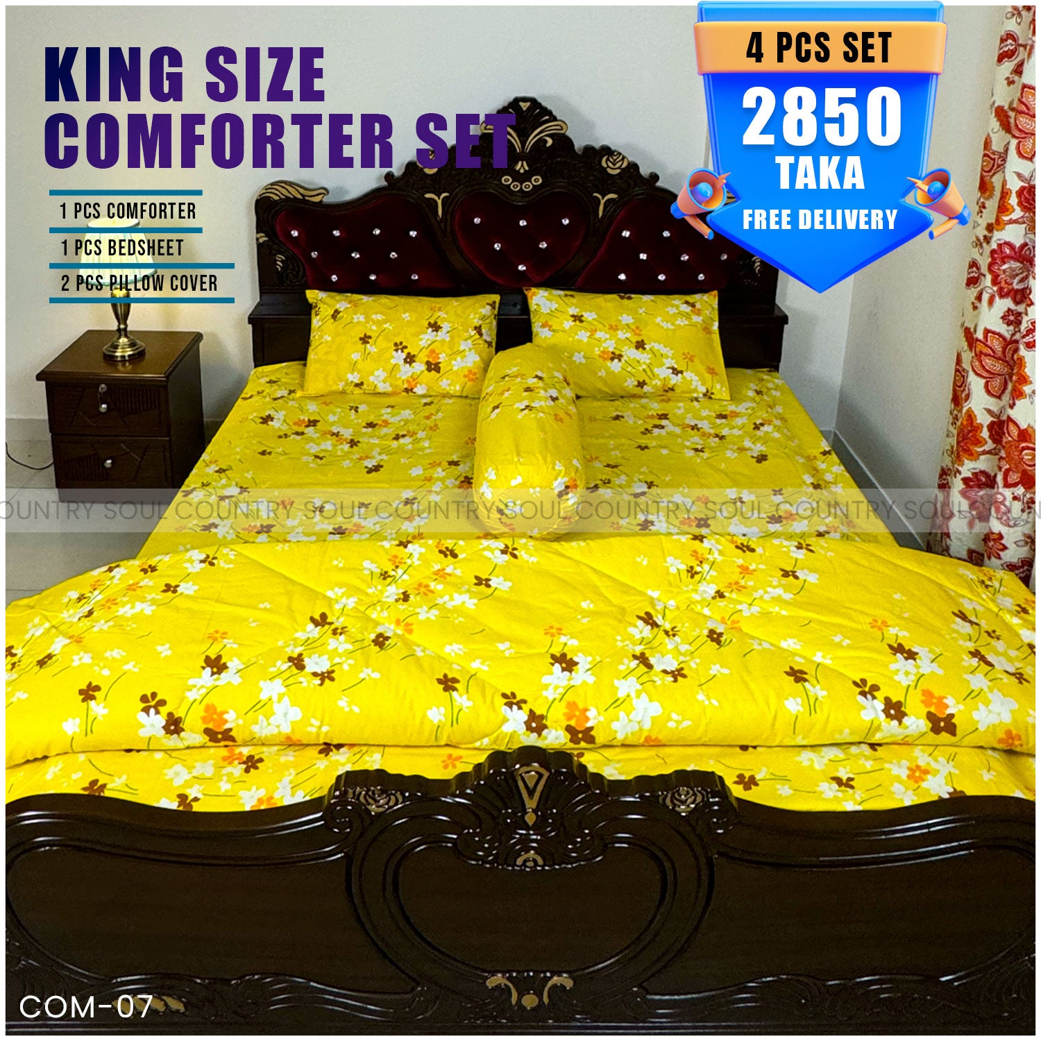 KING SIZE COMFORTER SET (4 PCS SET)