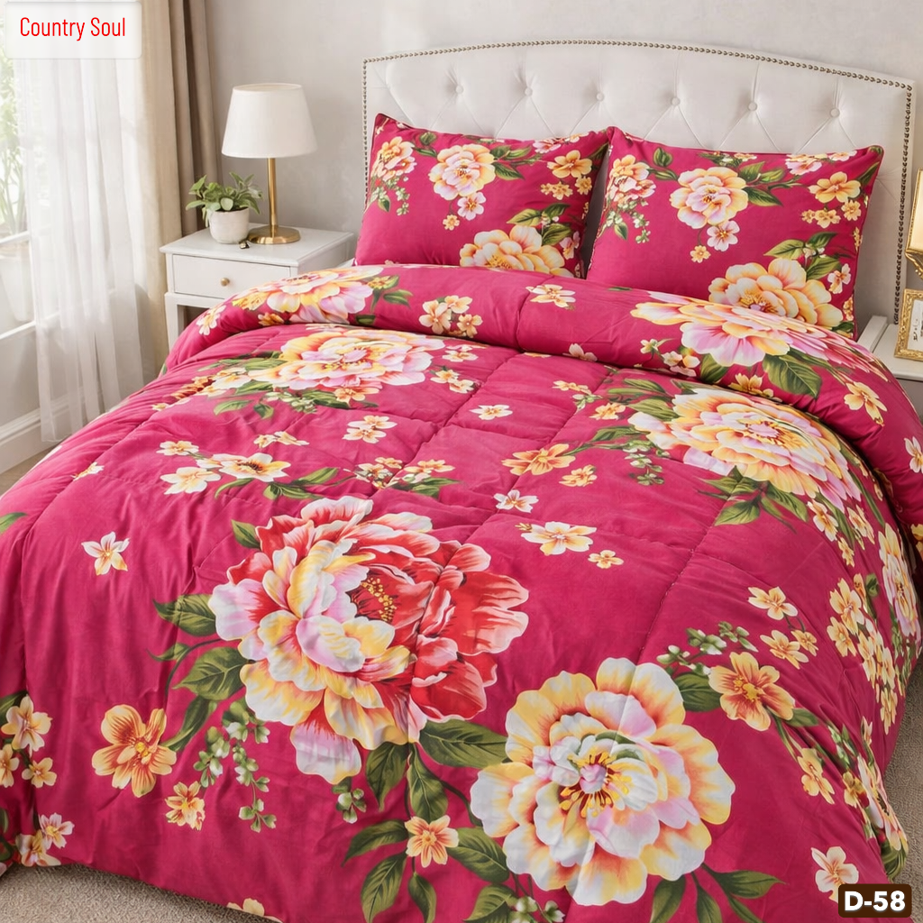 KING SIZE COMFORTER SET (6 PCS SET) D-58