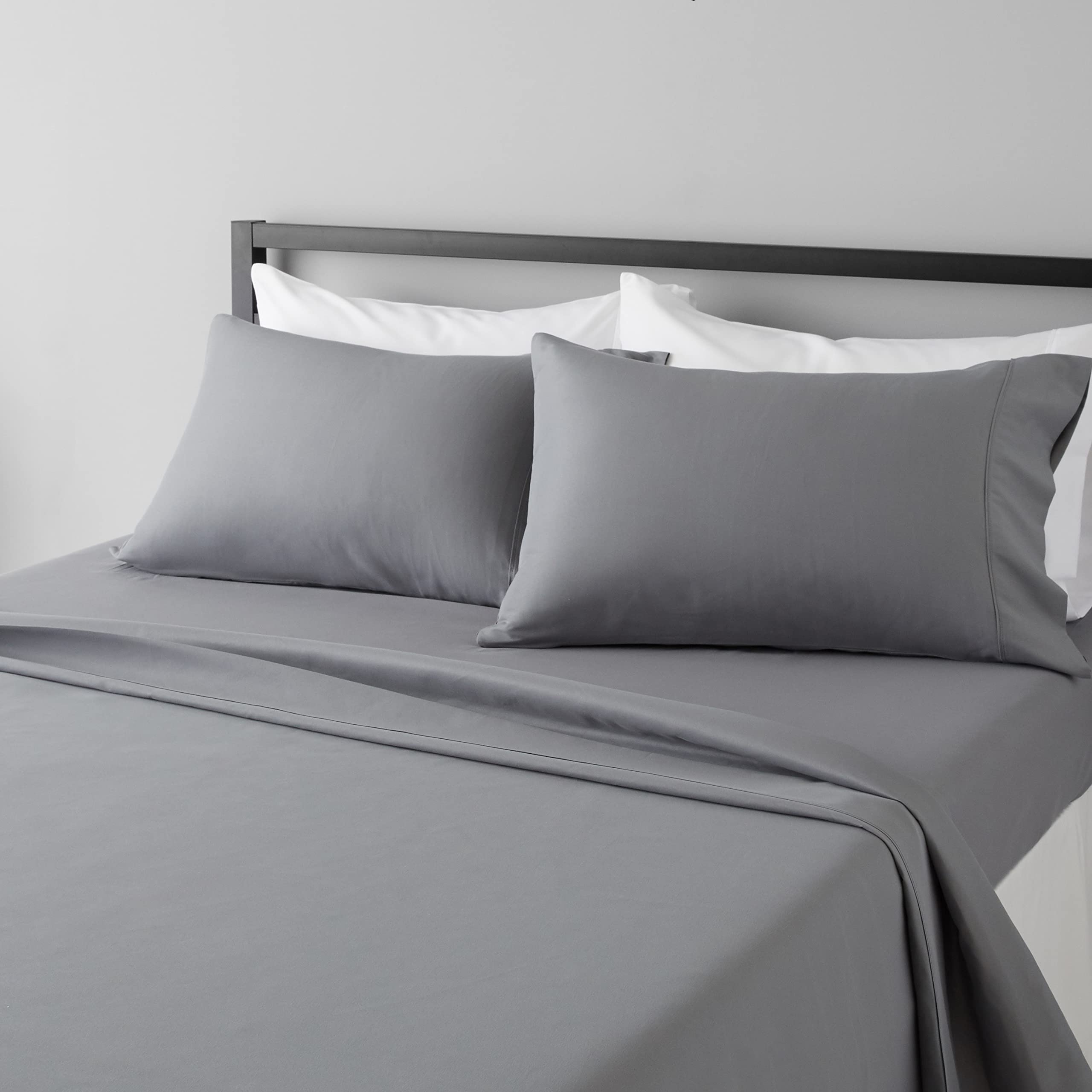 SOLID COLOR King Size Bedsheet with 2 Pillow Cover, 100% Cotton, Ultra Soft (8.5 Feet By 7.5 Feet)