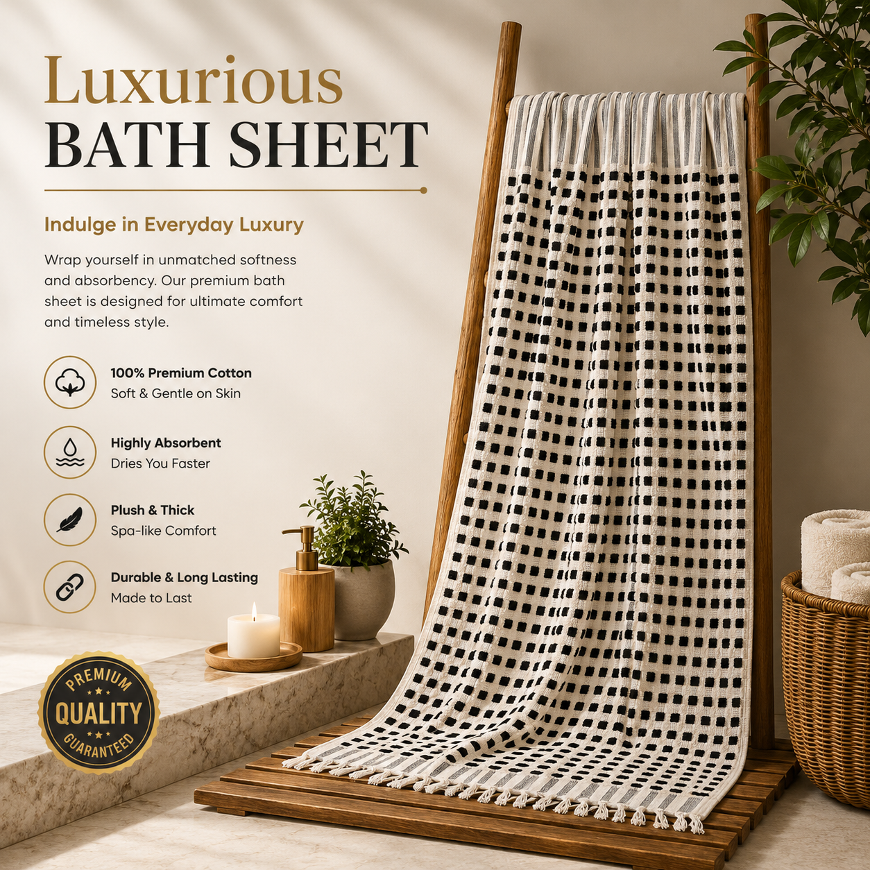 Premium Quality Bath Sheet (40"x60")