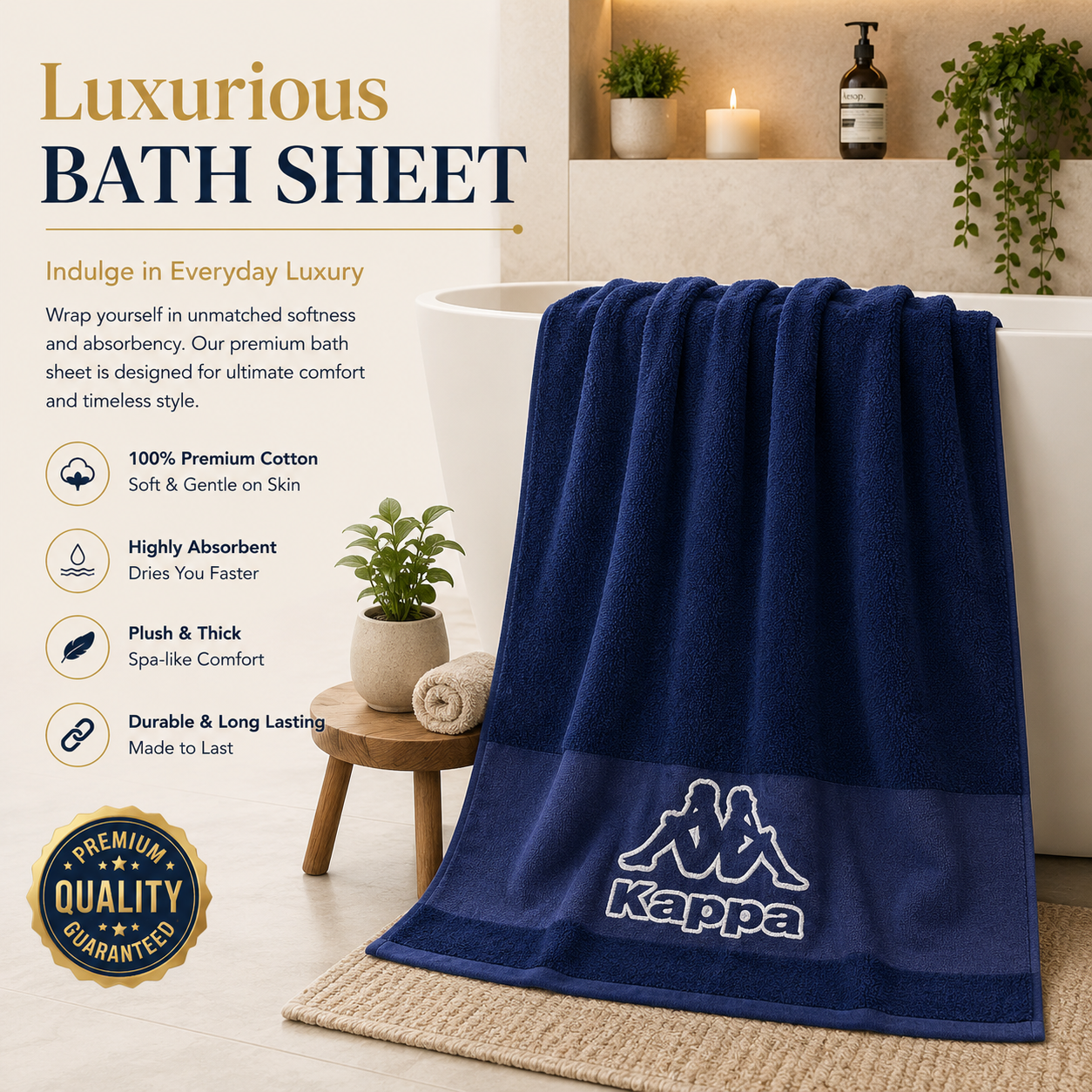 Premium Quality Bath Sheet (40"x60")