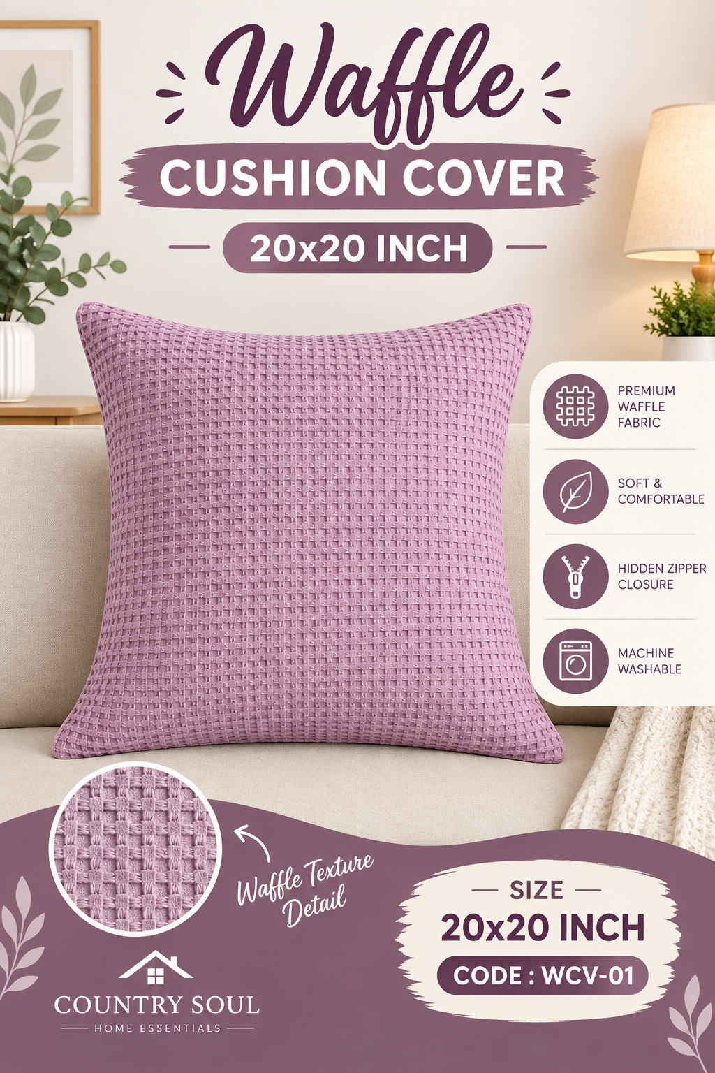 Waffle Cushion Cover