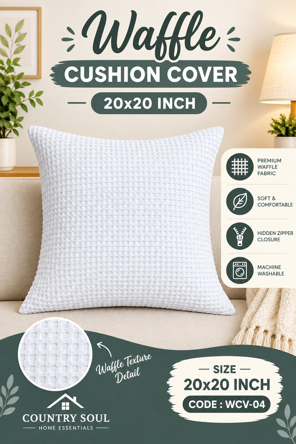 Waffle Cushion Cover