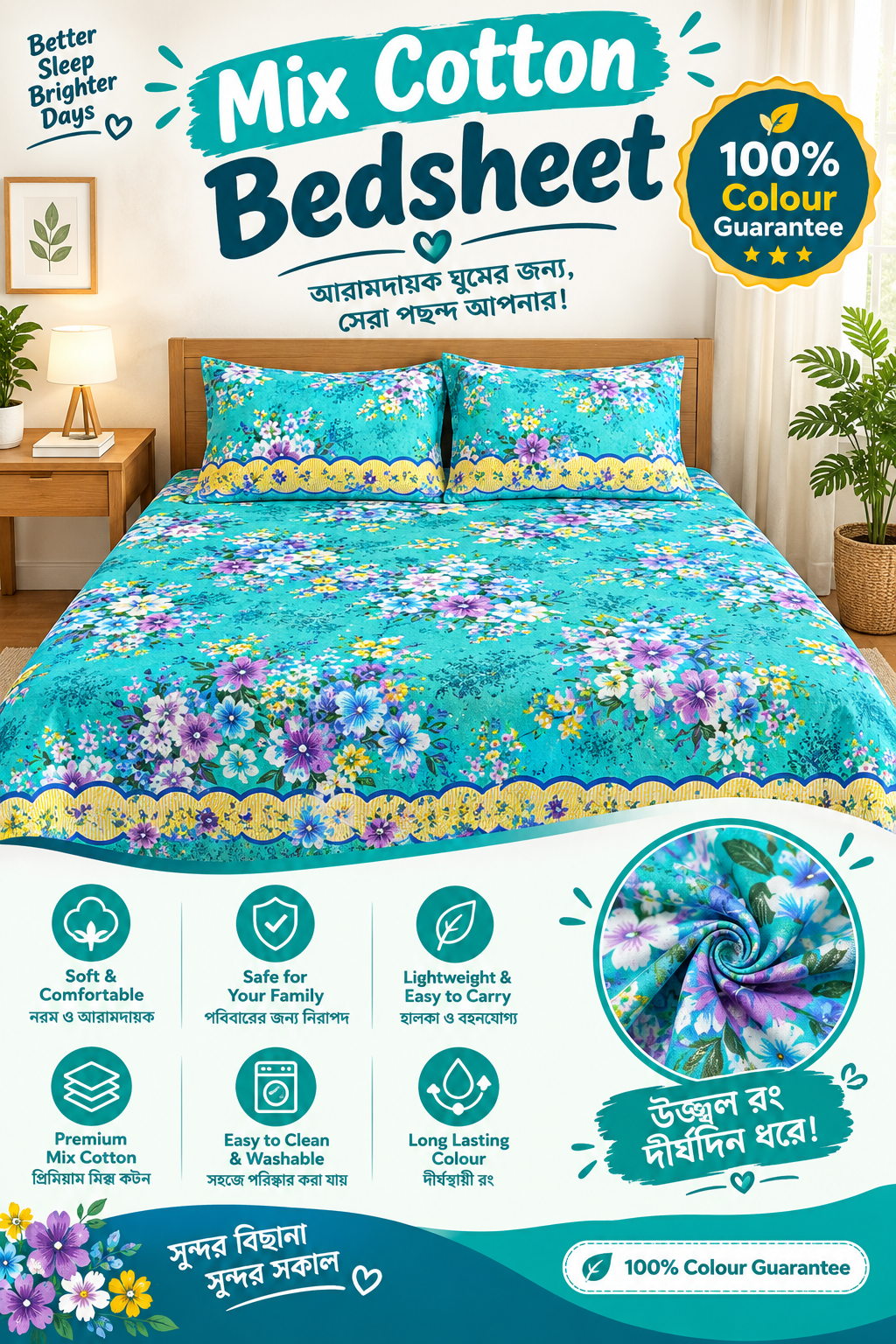 Mix Cotton Bedsheet