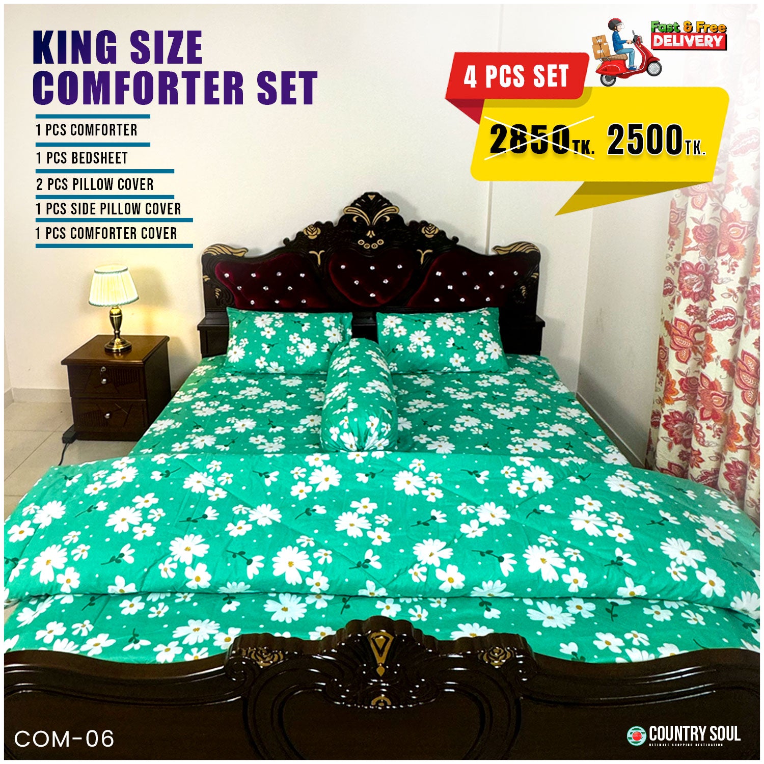 KING SIZE COMFORTER SET (4 PCS SET)