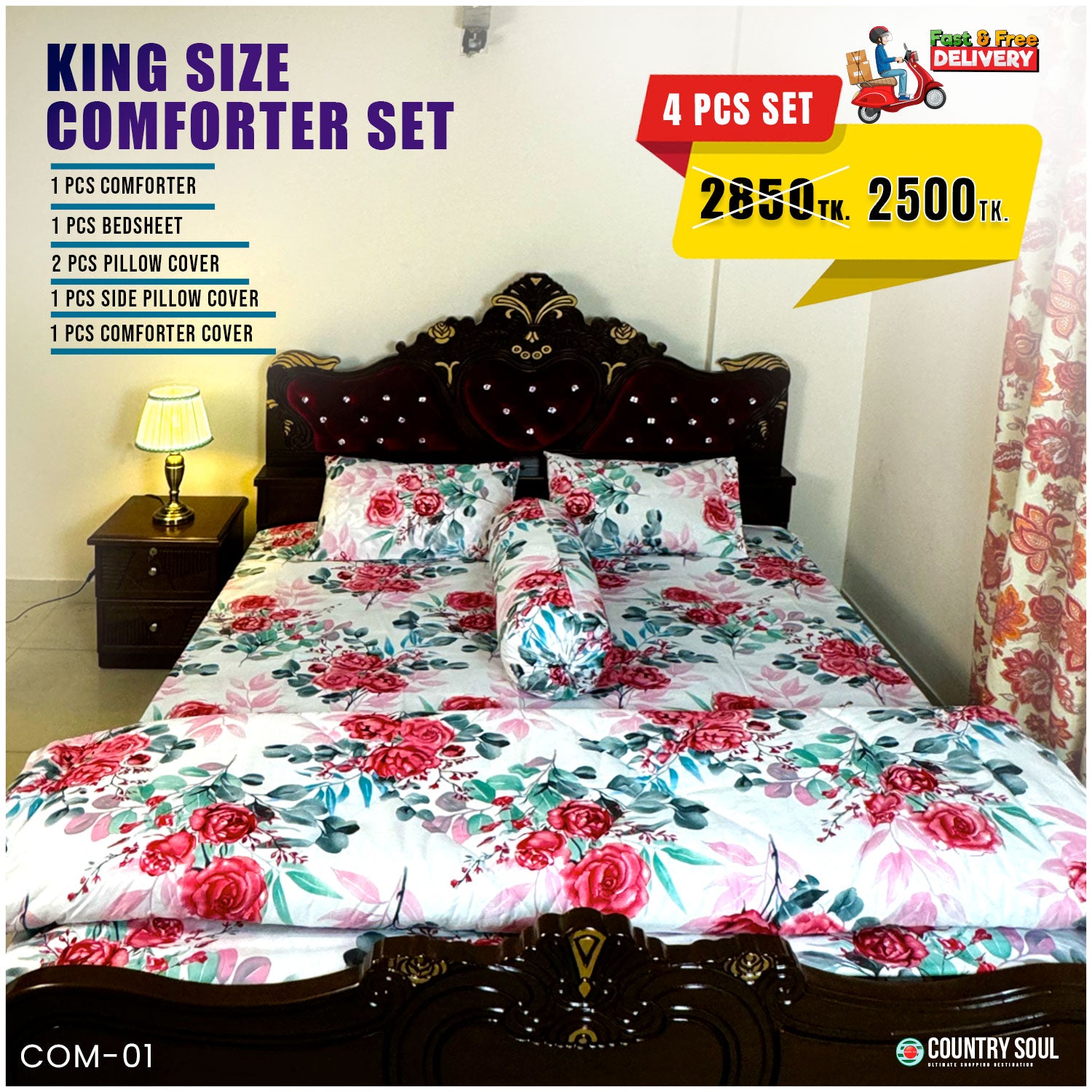 KING SIZE COMFORTER SET (4 PCS SET)