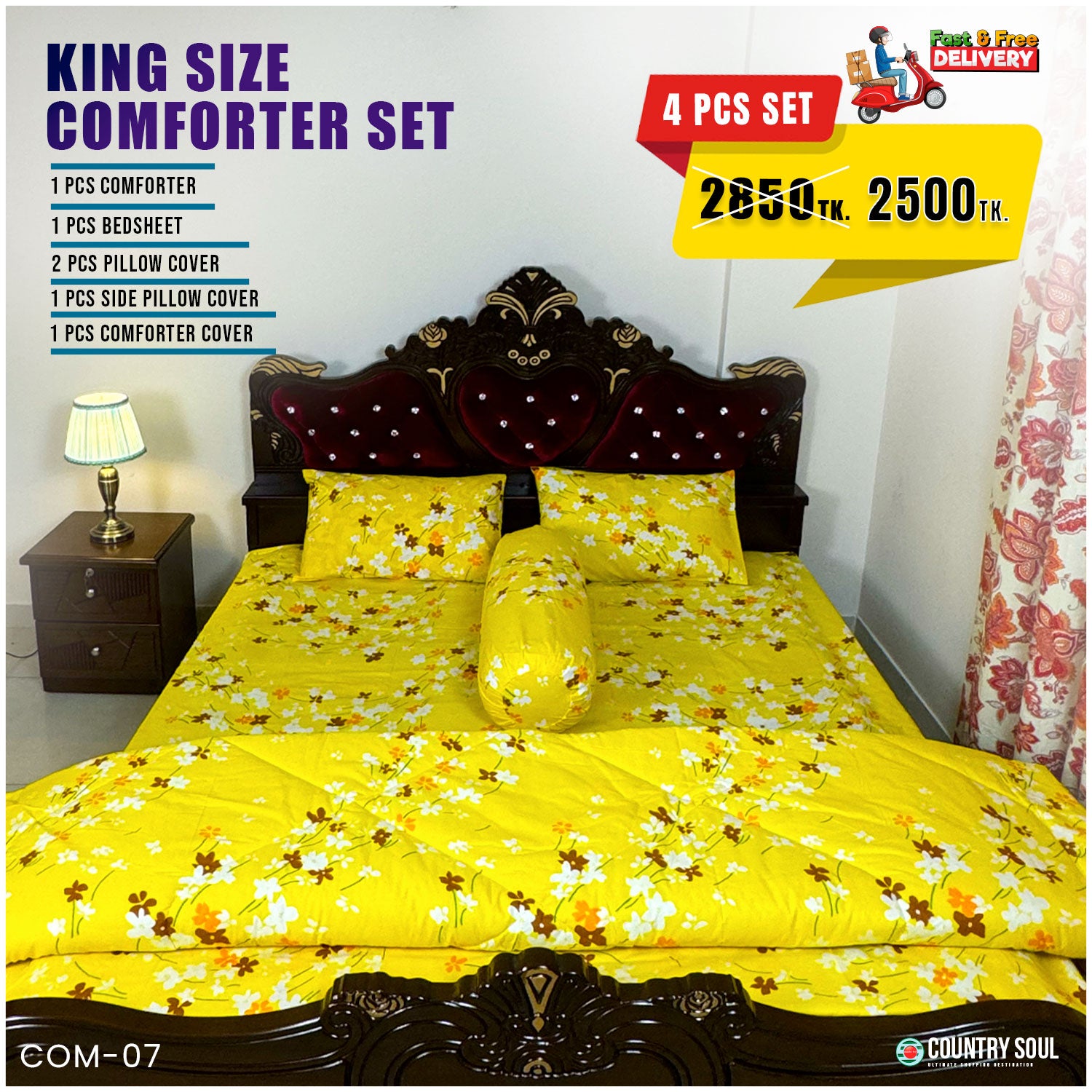 KING SIZE COMFORTER SET (4 PCS SET)