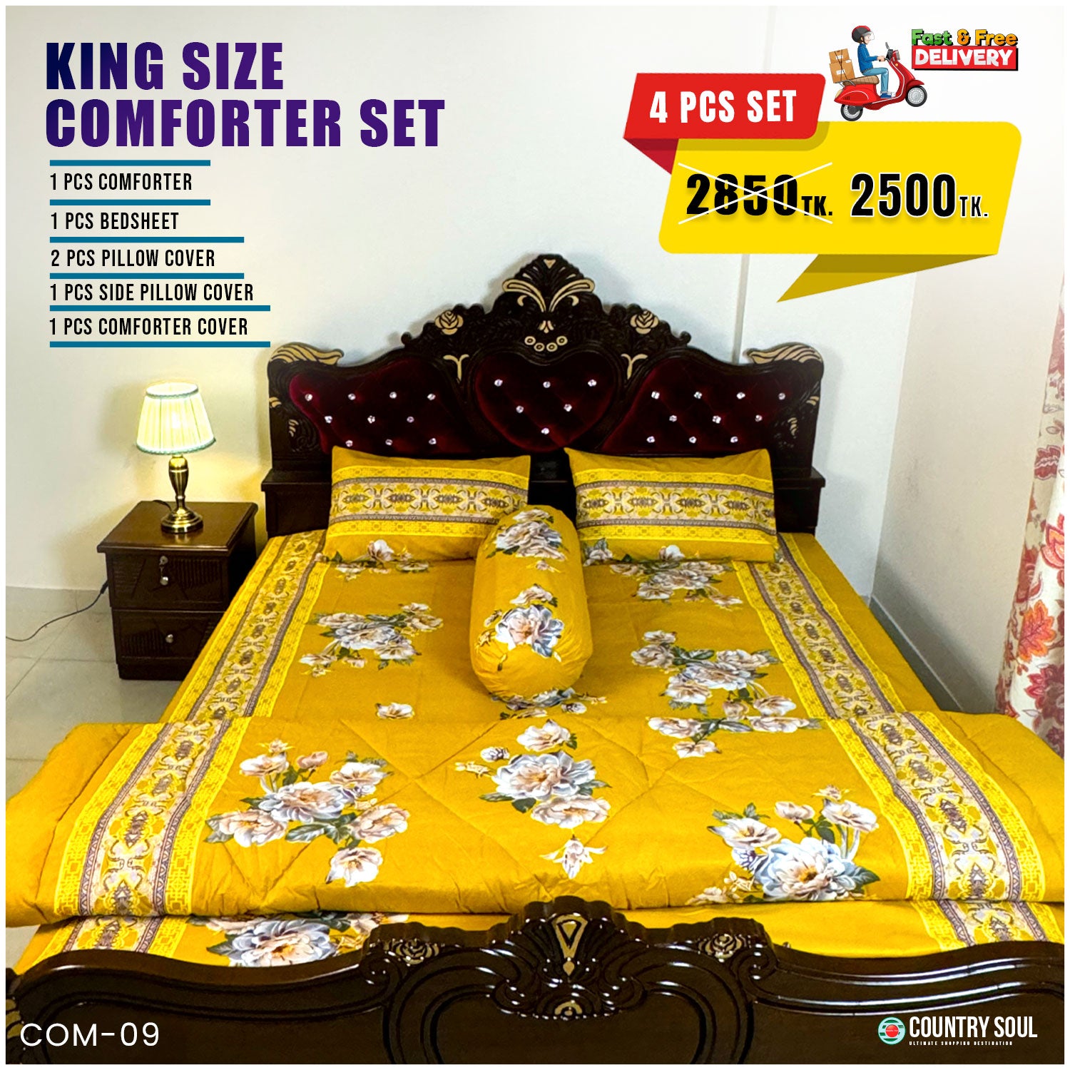 KING SIZE COMFORTER SET (4 PCS SET)