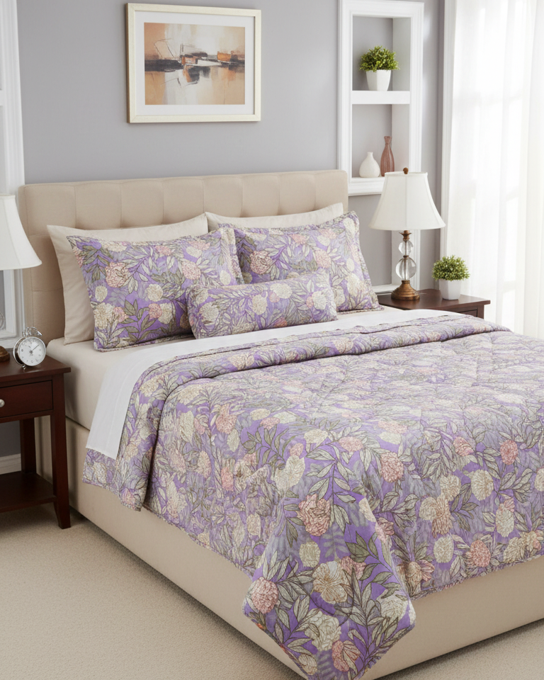 KING SIZE COMFORTER SET (5 PCS SET)D-13