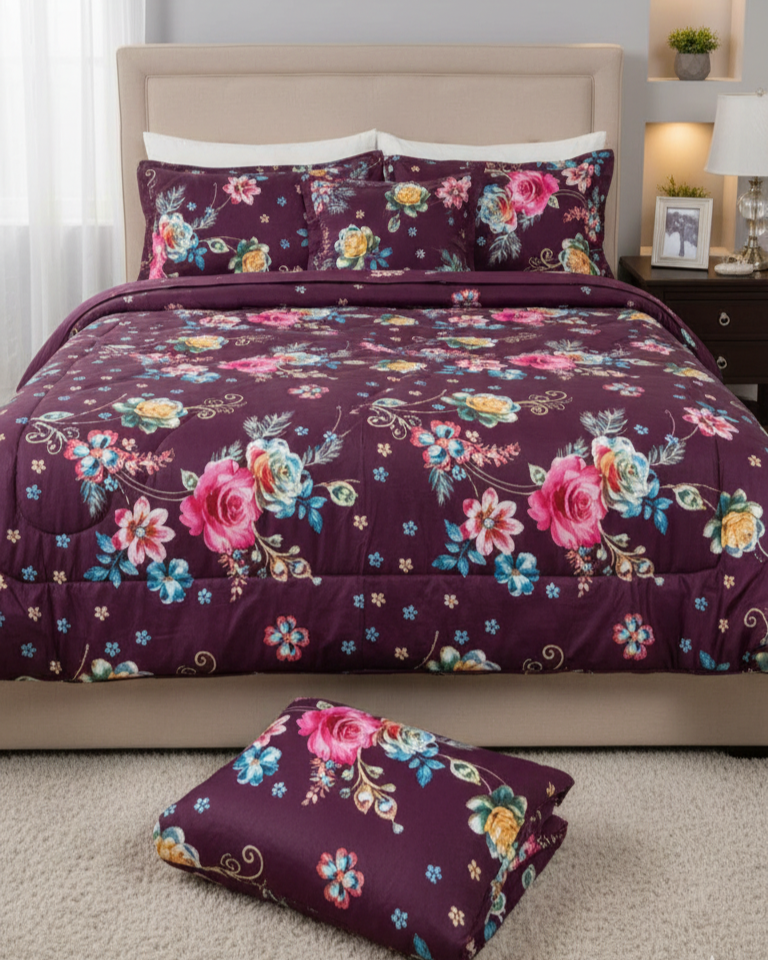 KING SIZE COMFORTER SET (6 PCS SET)D-16