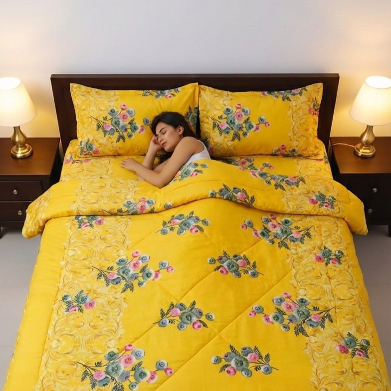 KING SIZE COMFORTER SET (6 PCS SET)    D-55