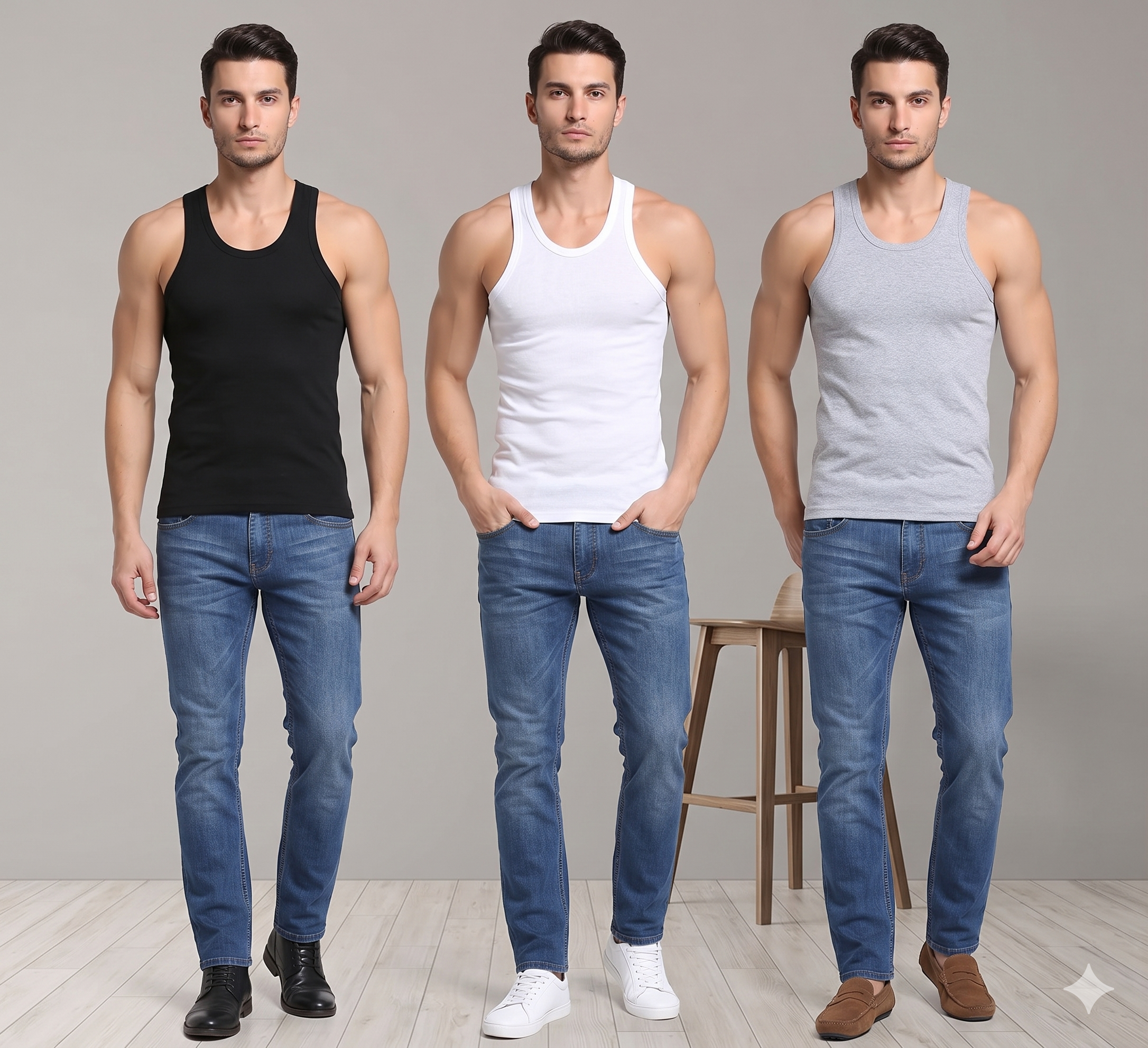 Mens 100% Cotton Tank Tops/Vest