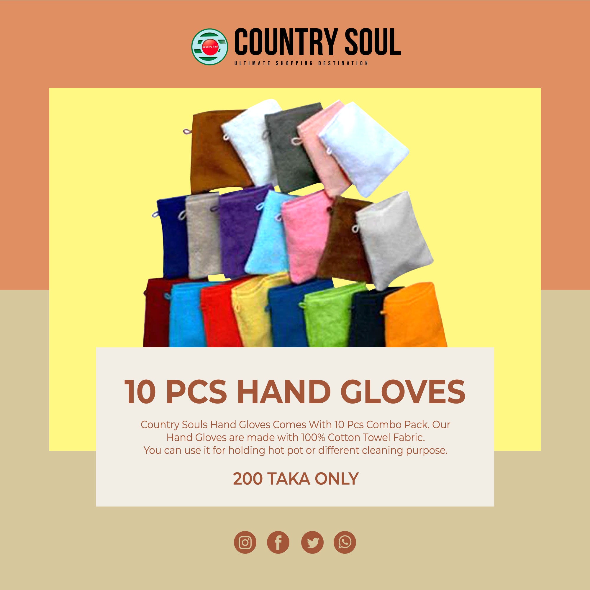 20 Pcs Hand Gloves