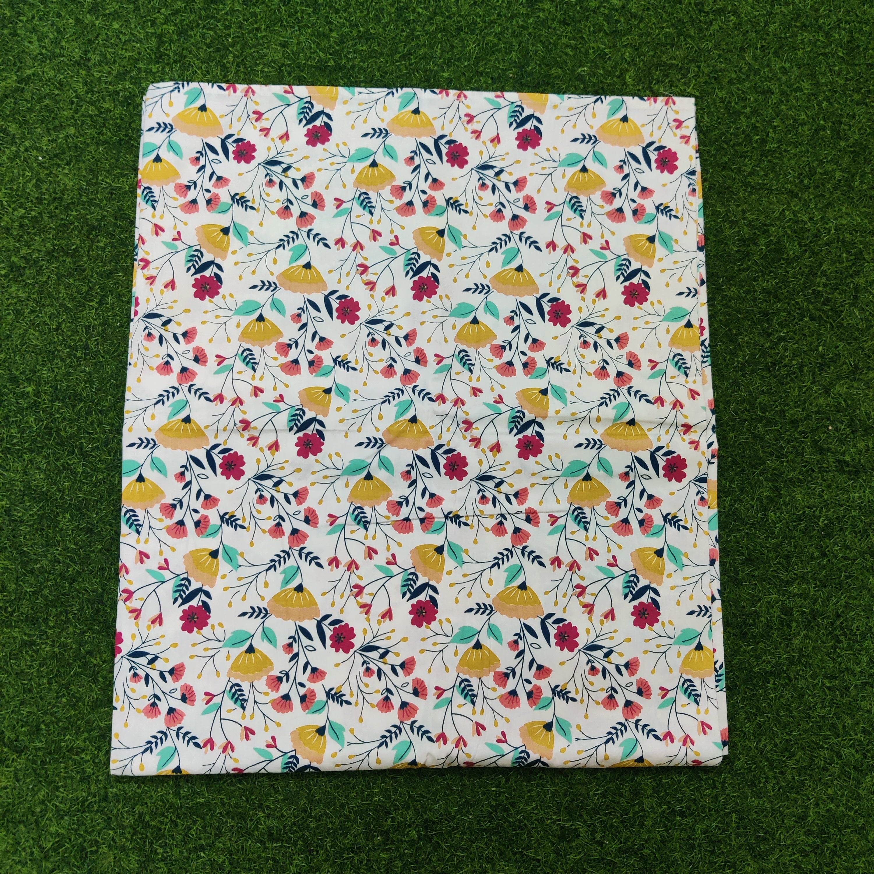 Twill Cotton Fabric King size bed Sheet With Two Pillow Cover-08