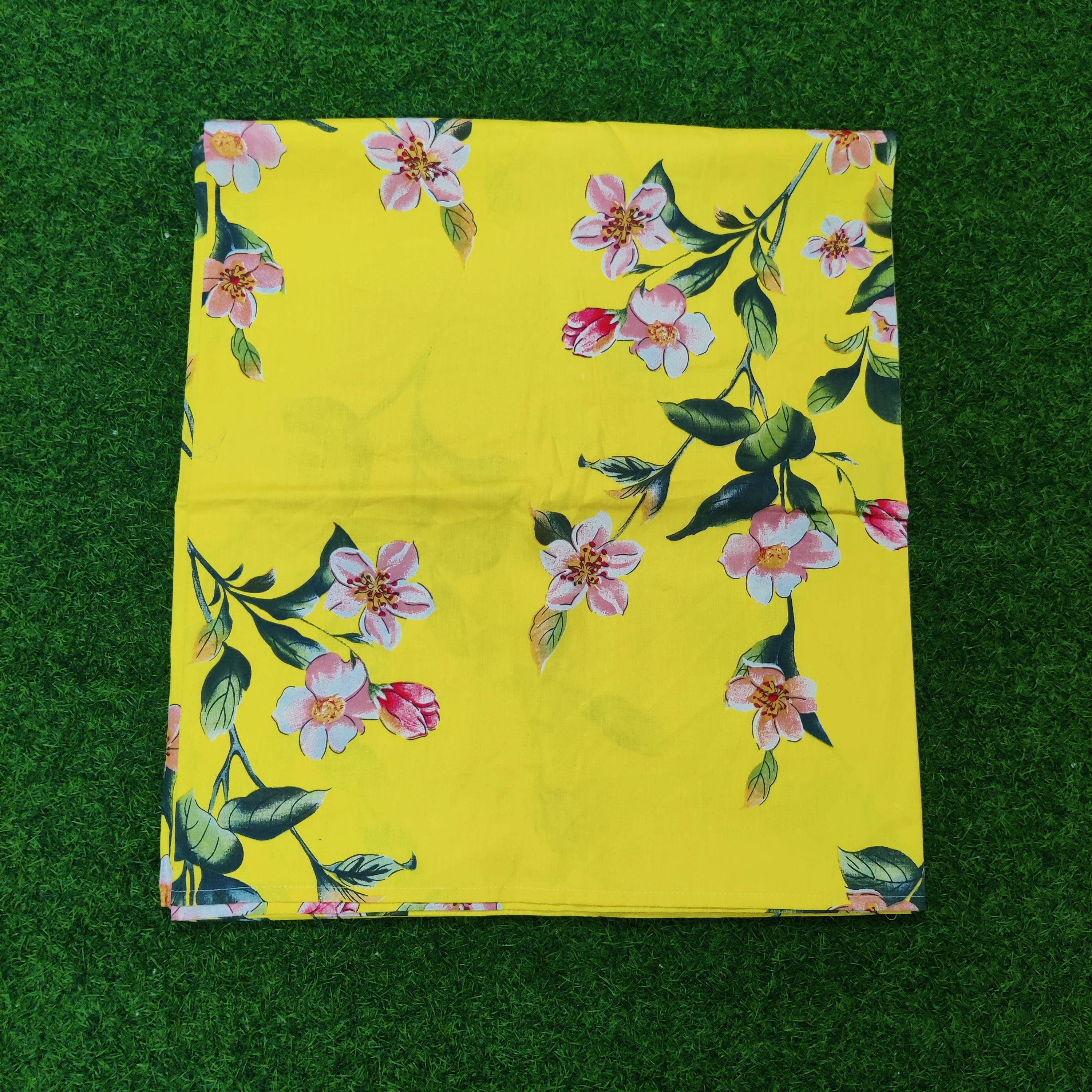 Twill Cotton Fabric King size bed Sheet With Two Pillow Cover-15