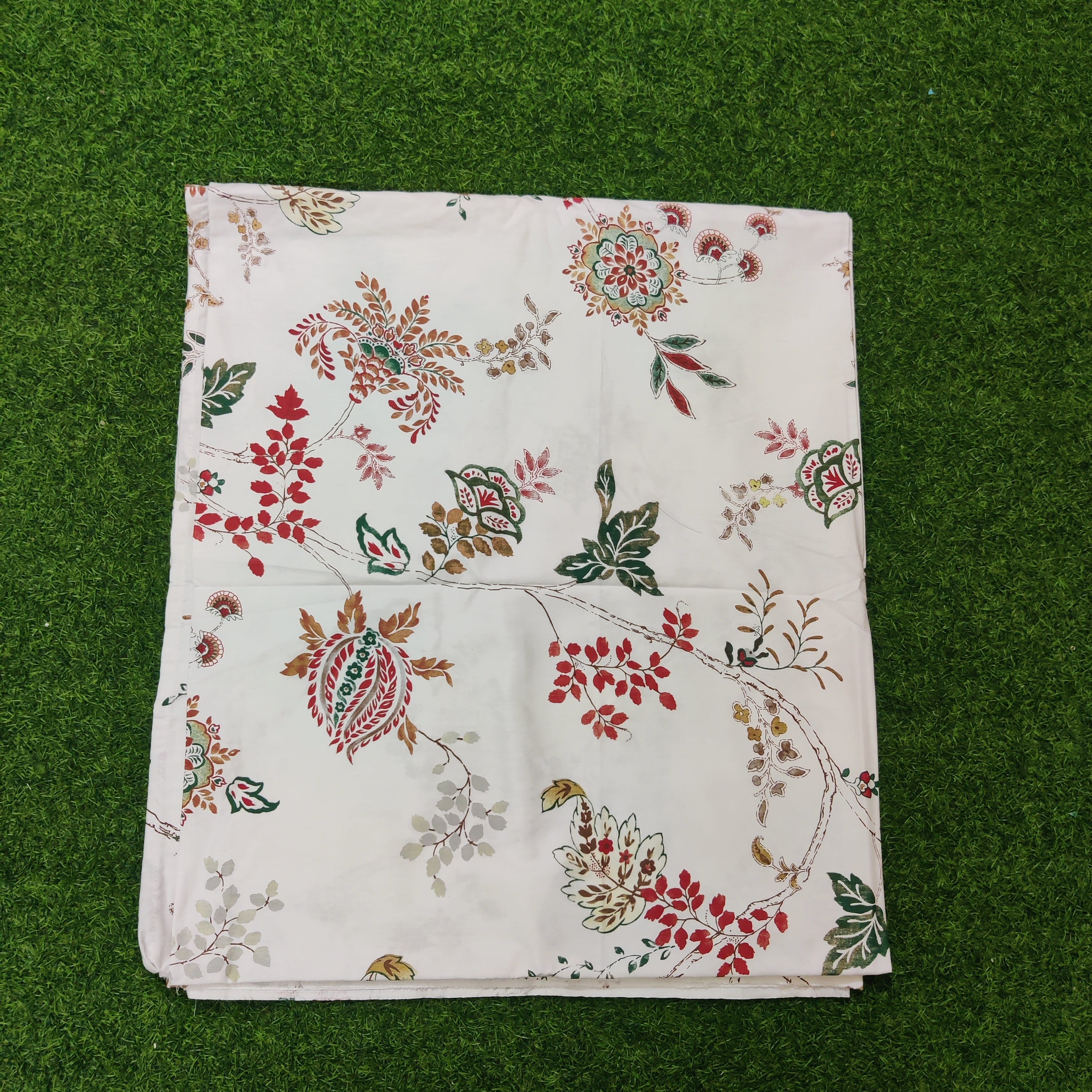 Twill Cotton Fabric King size bed Sheet With Two Pillow Cover-21
