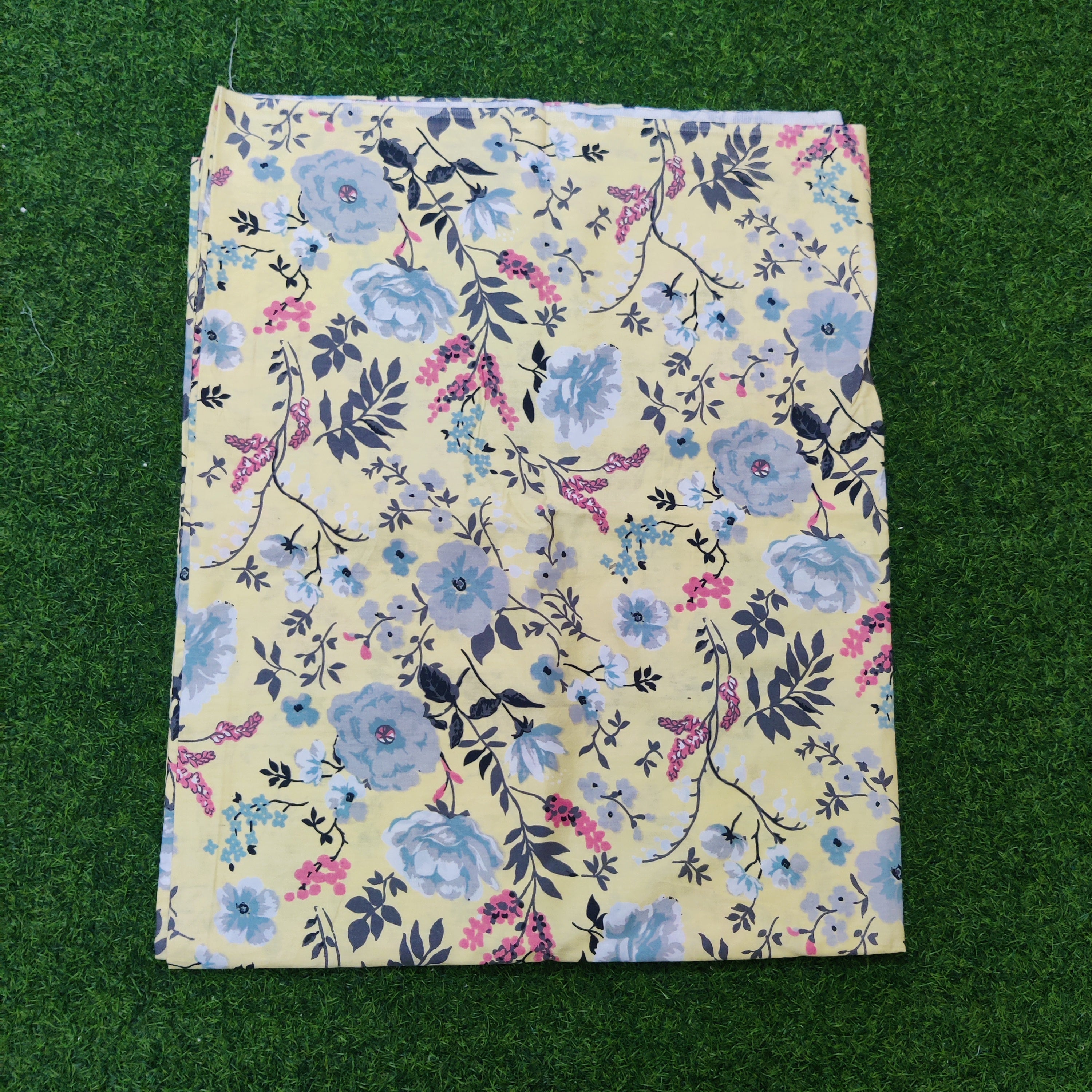 Twill Cotton Fabric King size bed Sheet With Two Pillow Cover-24