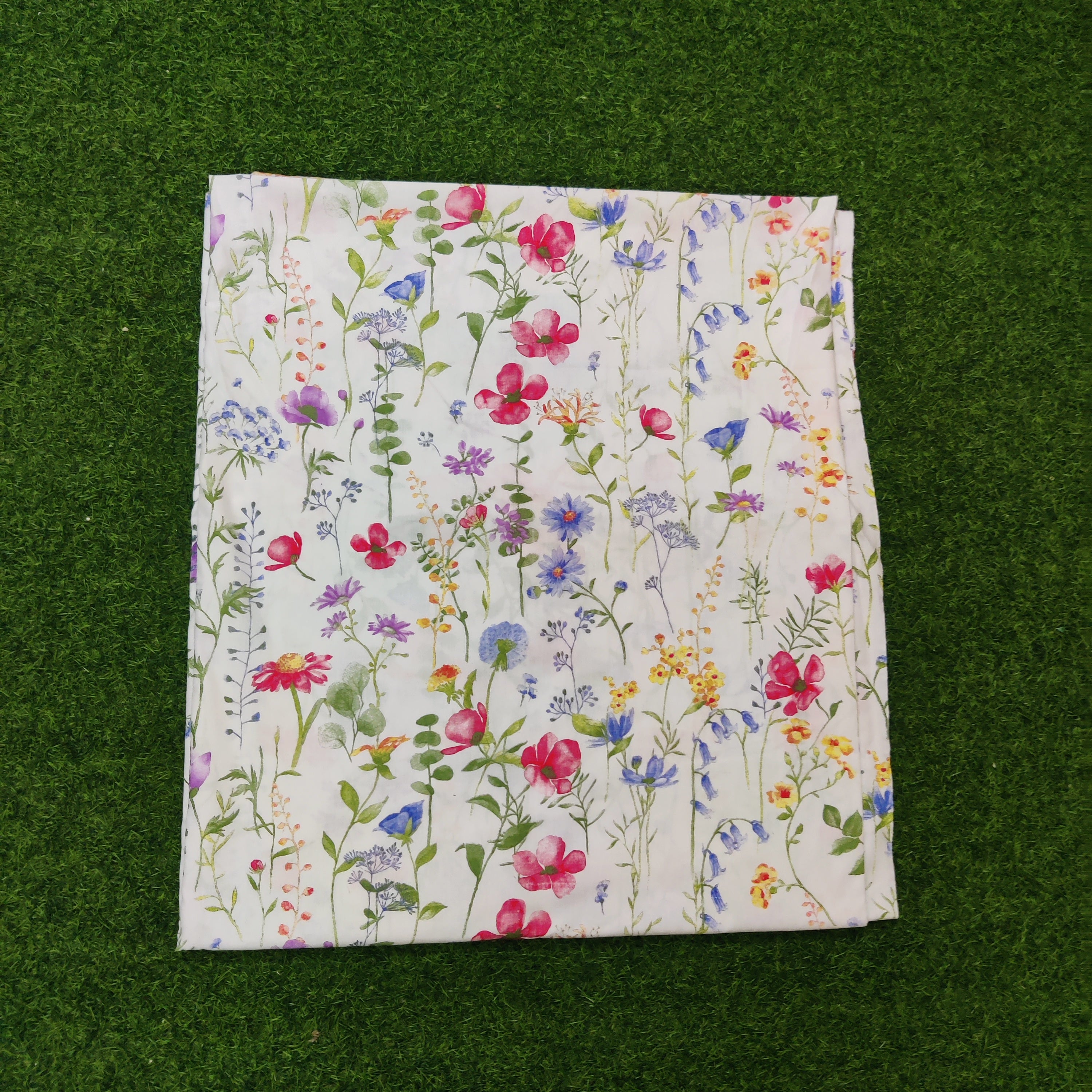 Twill Cotton Fabric King size bed Sheet With Two Pillow Cover-25