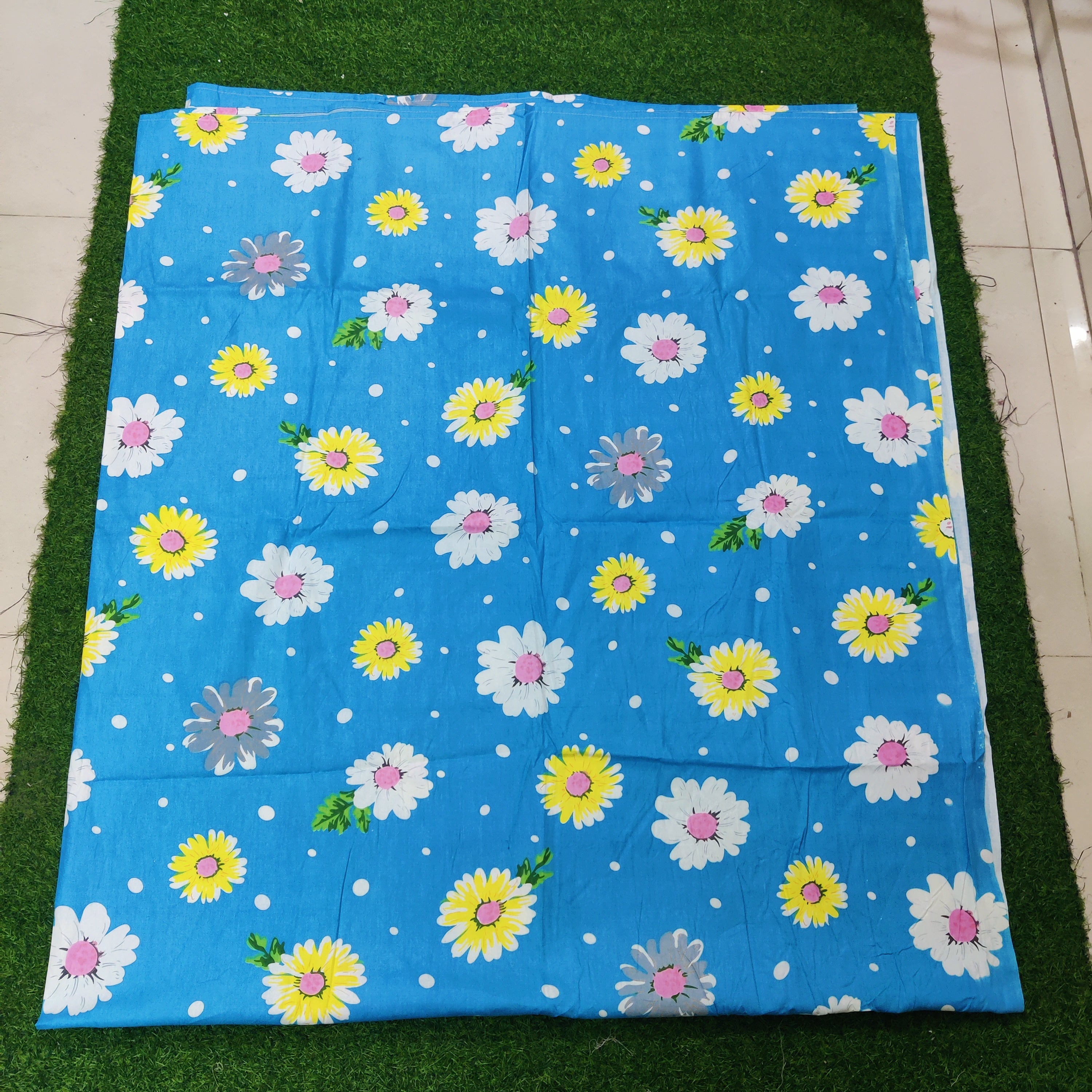 Premium Regular Bedsheet ( Super King Size) with two pillw cover -17
