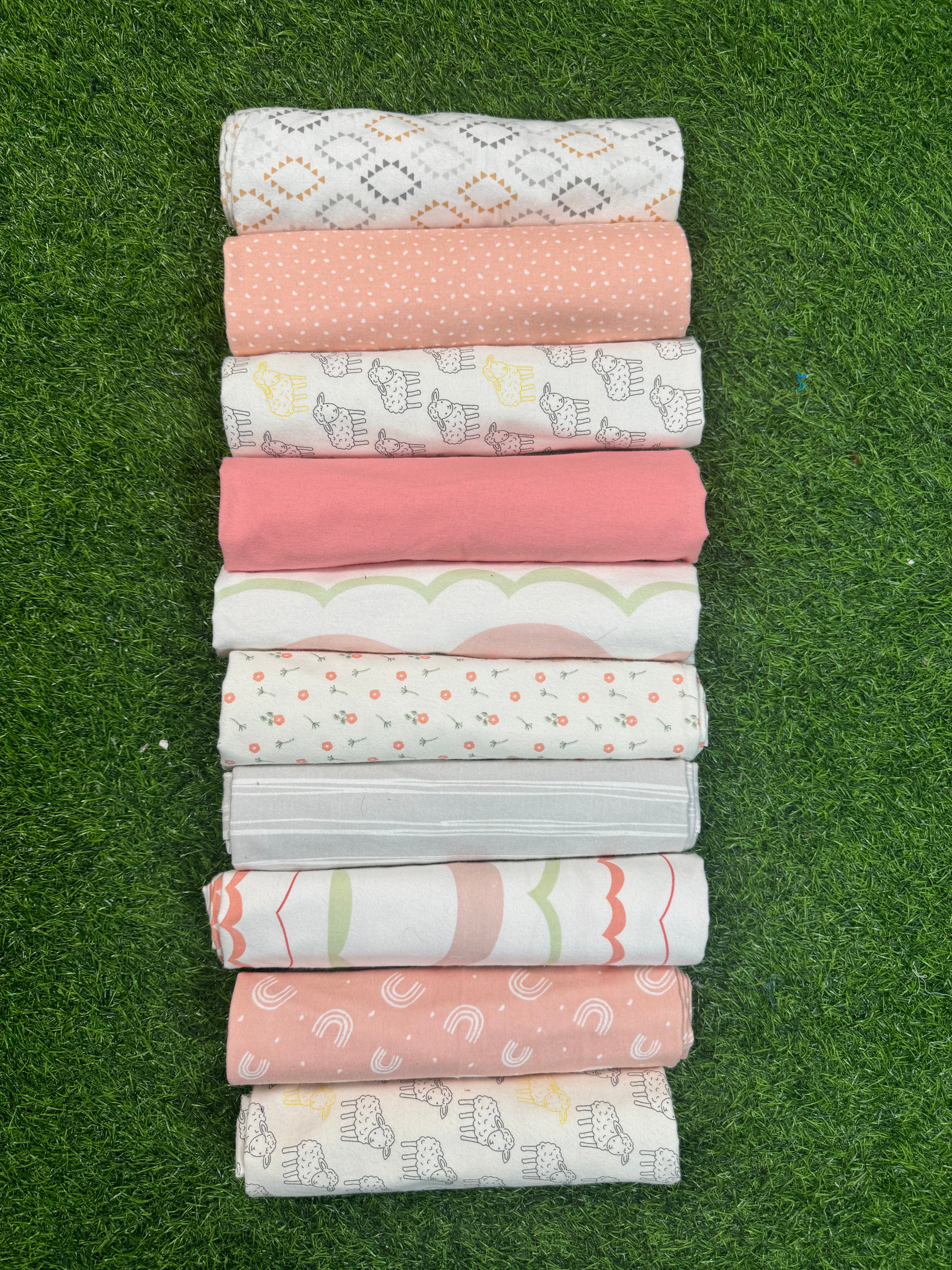 10 PCS ASSORTED BABY KATHA/Baby Swaddle