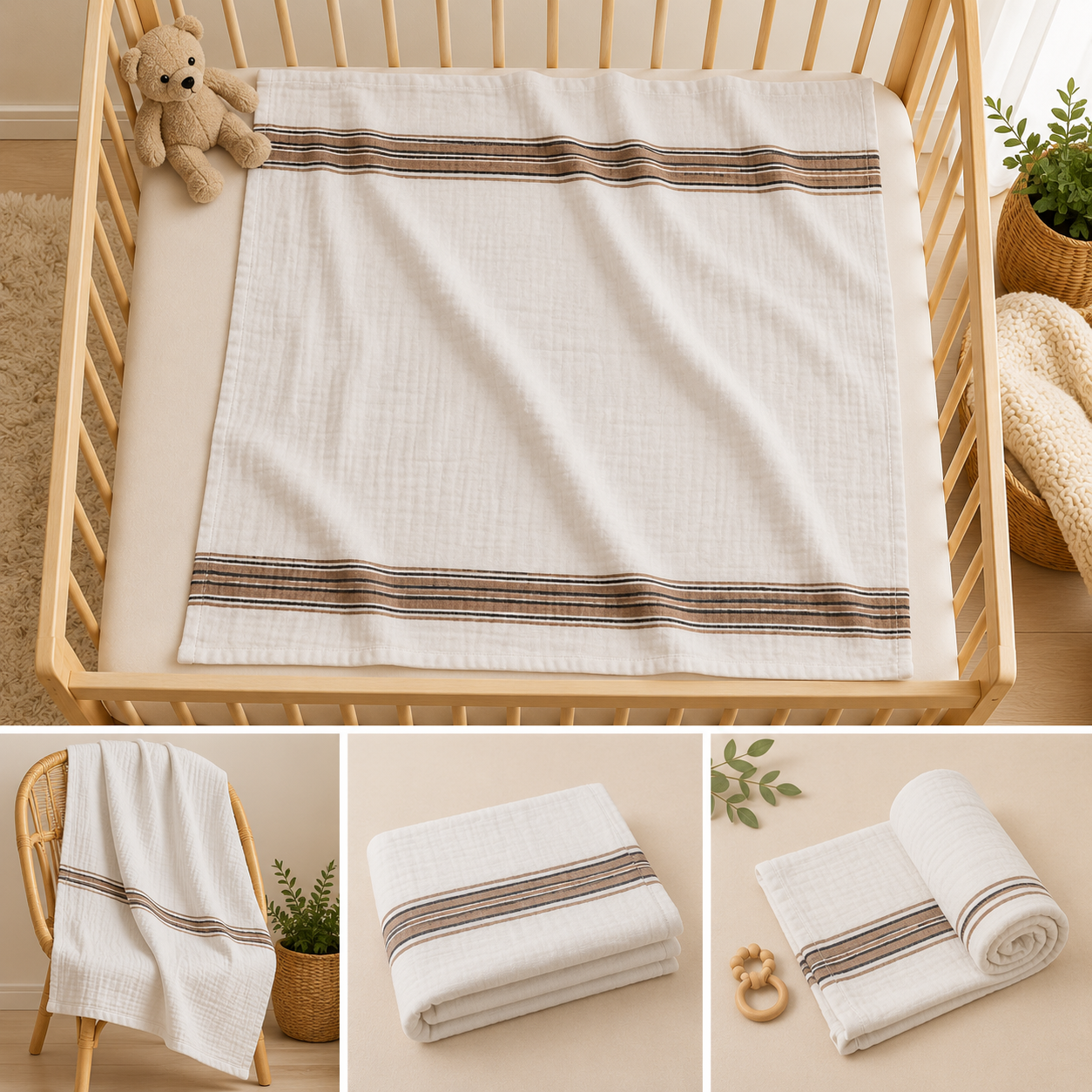 5 Pcs 48x48 Inch Moslin katha Combo