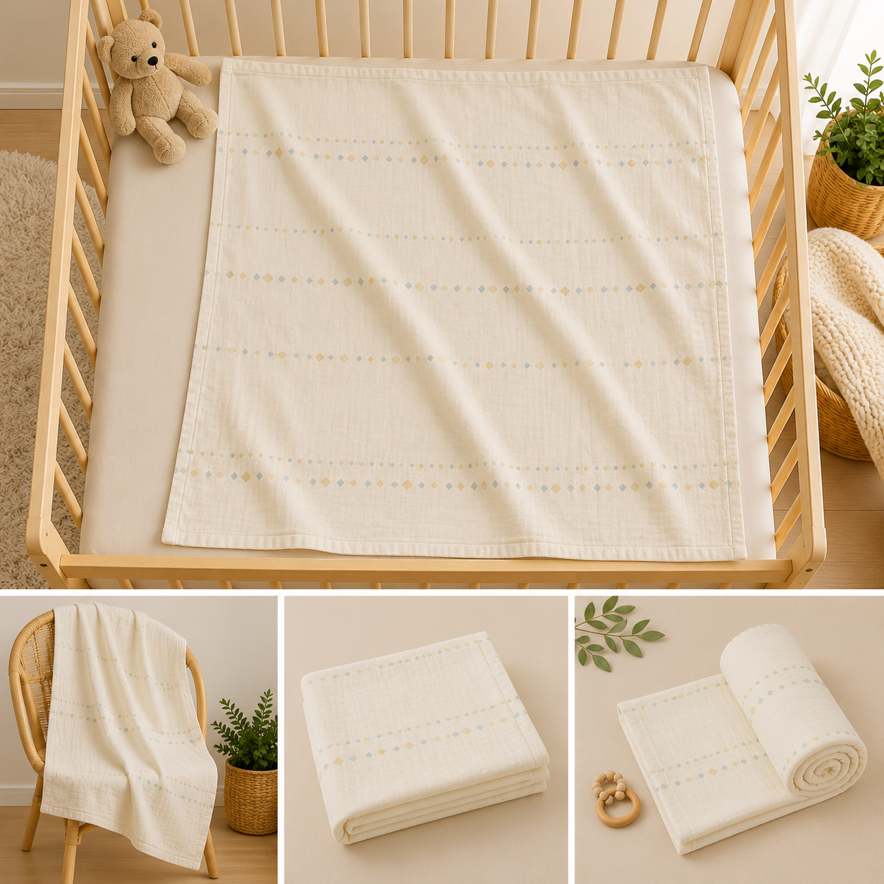 5 Pcs 48x48 Inch Moslin katha Combo