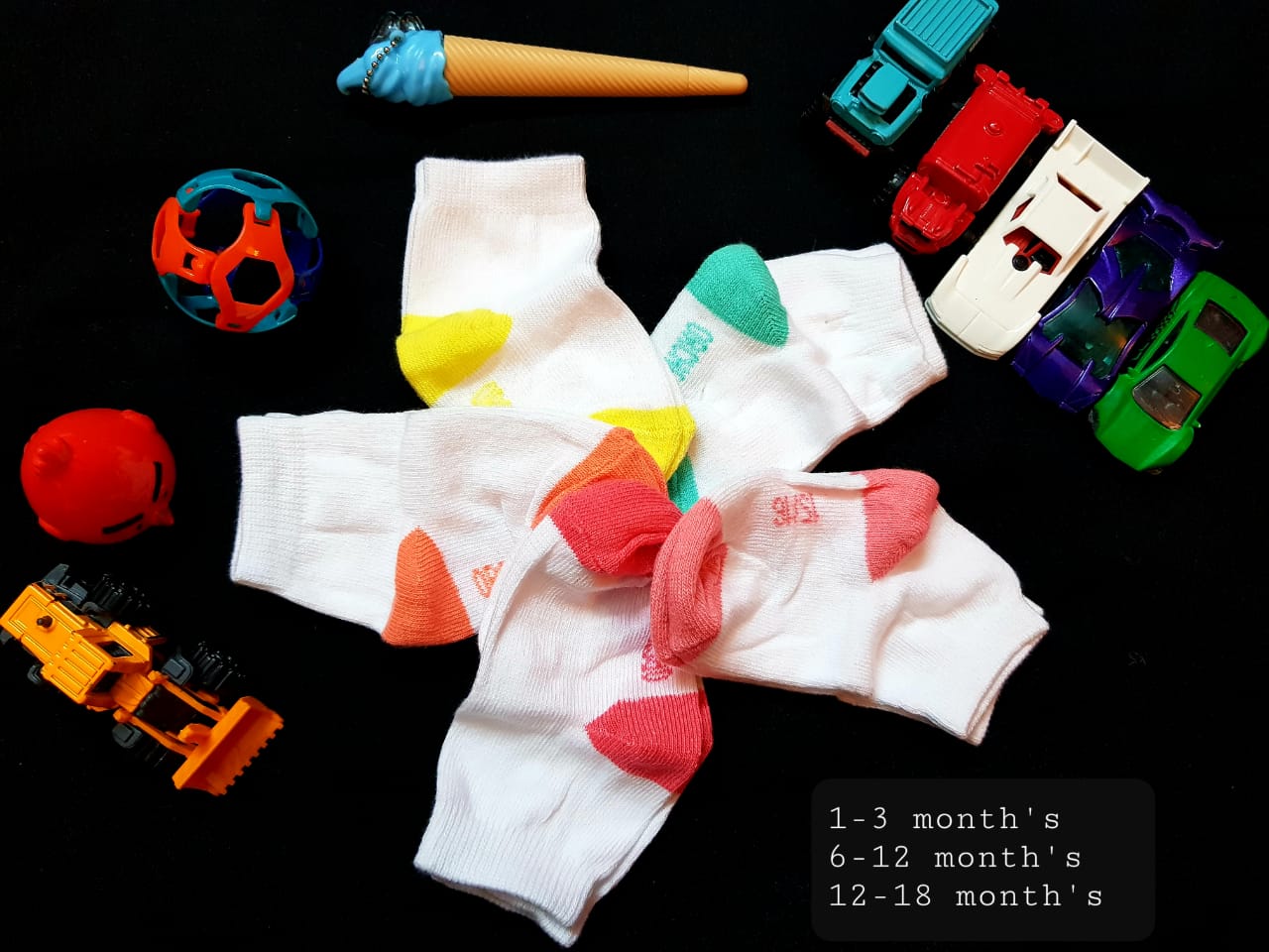 10 Pair Organic Cotton Made Kids Socks