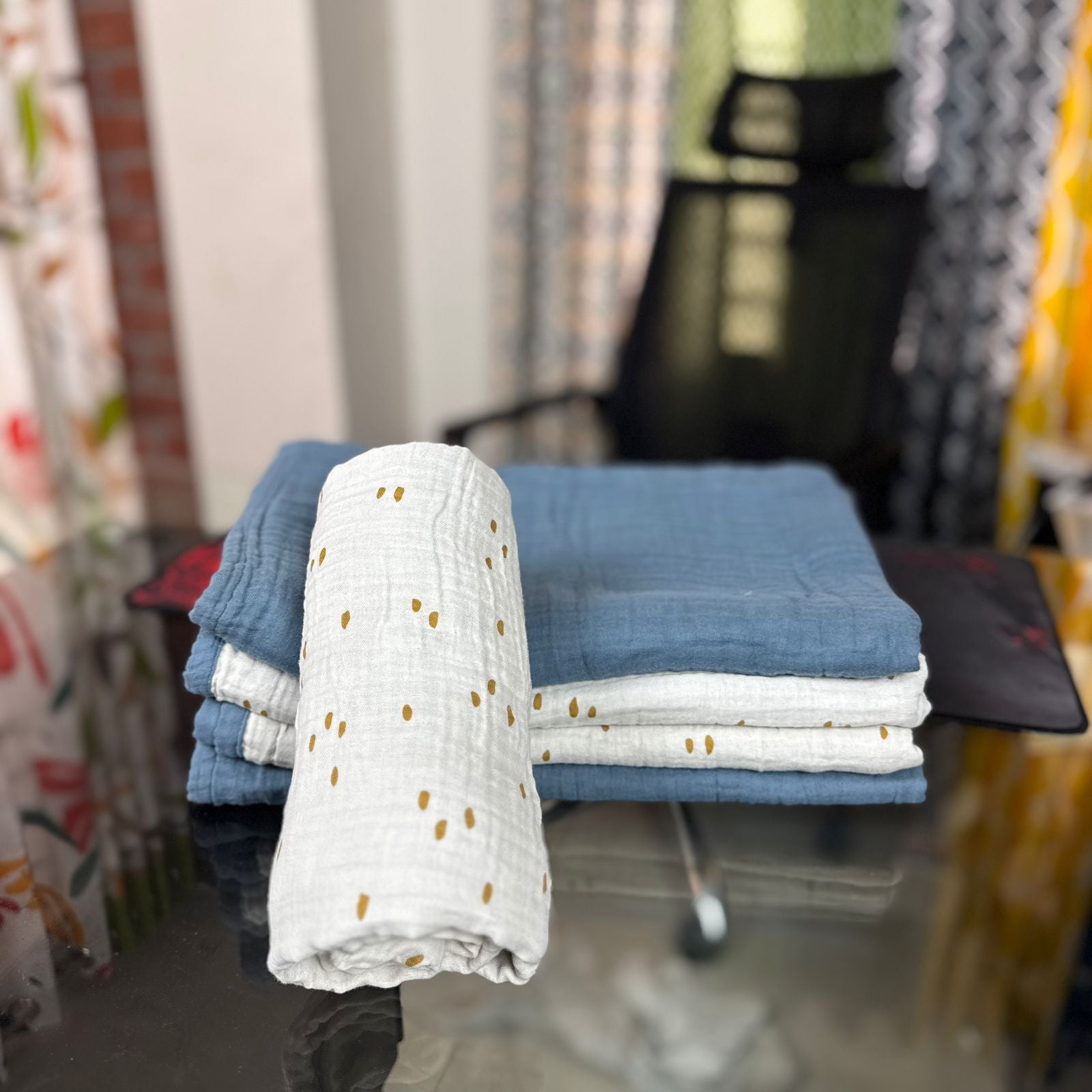 4 Layer Moslin Baby Blanket or Baby Katha