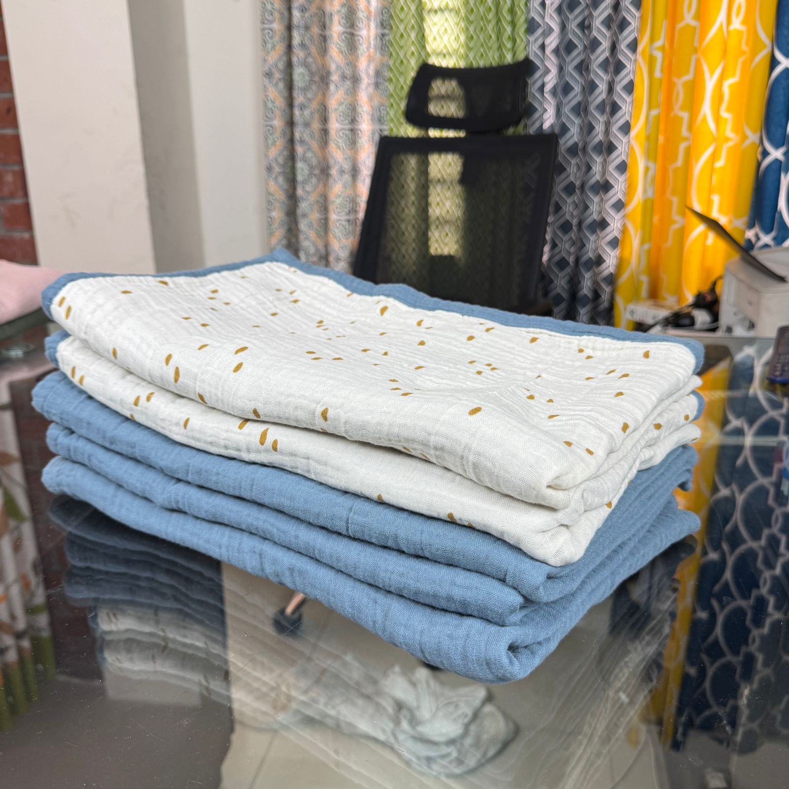 4 Layer Moslin Baby Blanket or Baby Katha