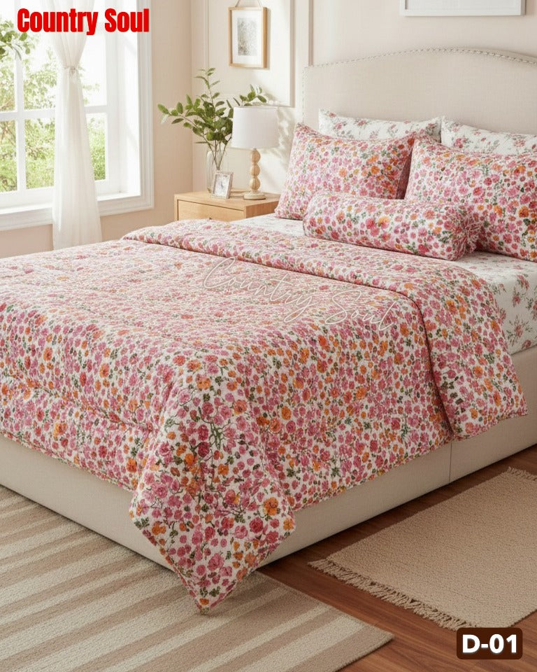 KING SIZE COMFORTER SET (5 PCS SET)      D-01