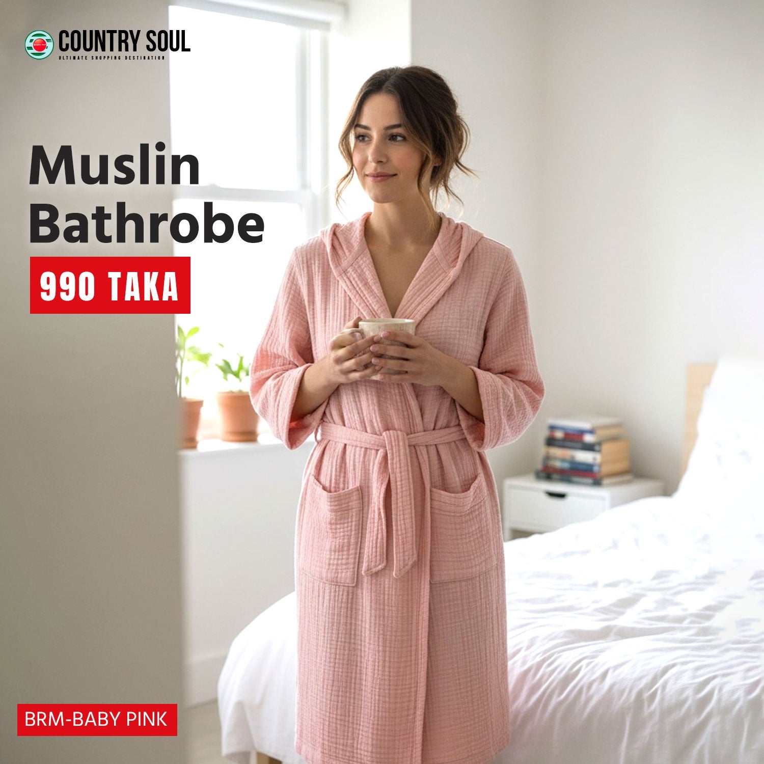 Country  Soul Muslin  Bathrobe – Lightweight PB-05