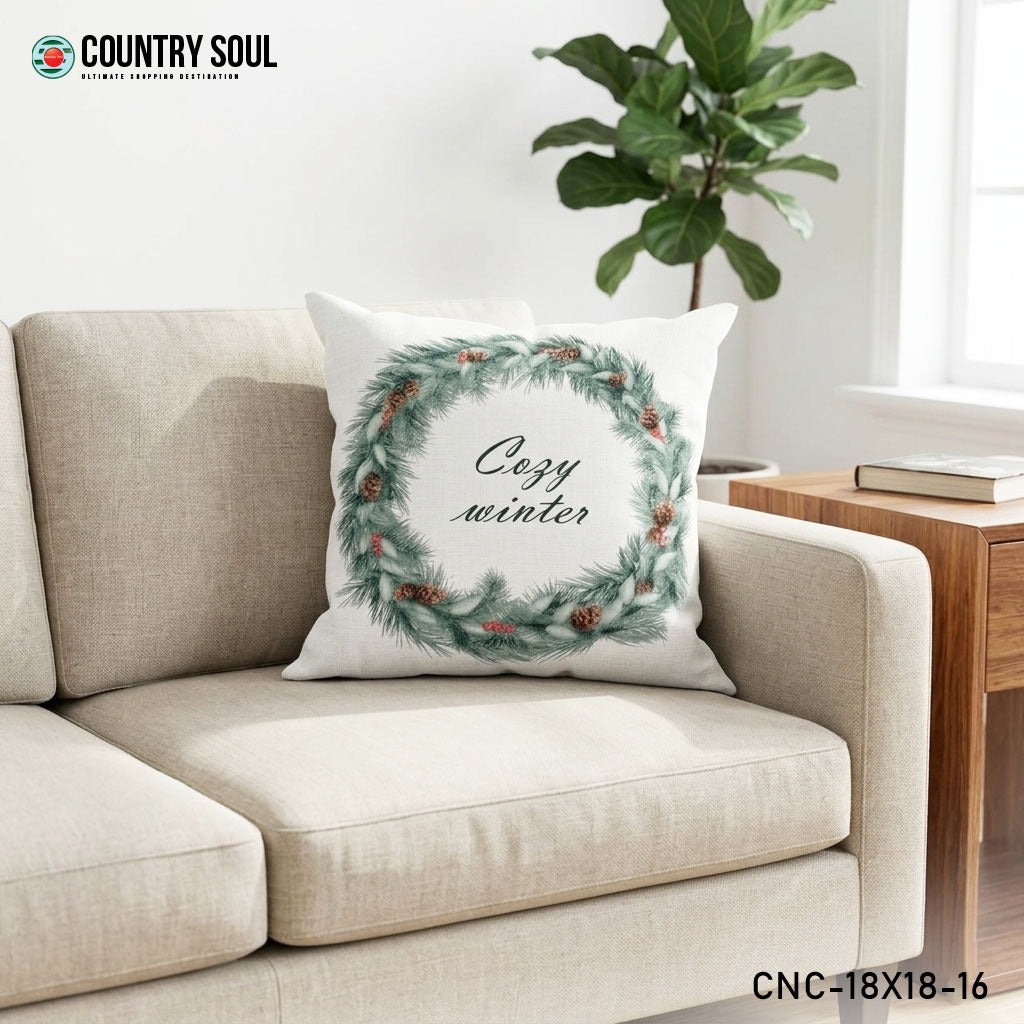 Decorative Cushion Cover 18x18 Inch, Design-16