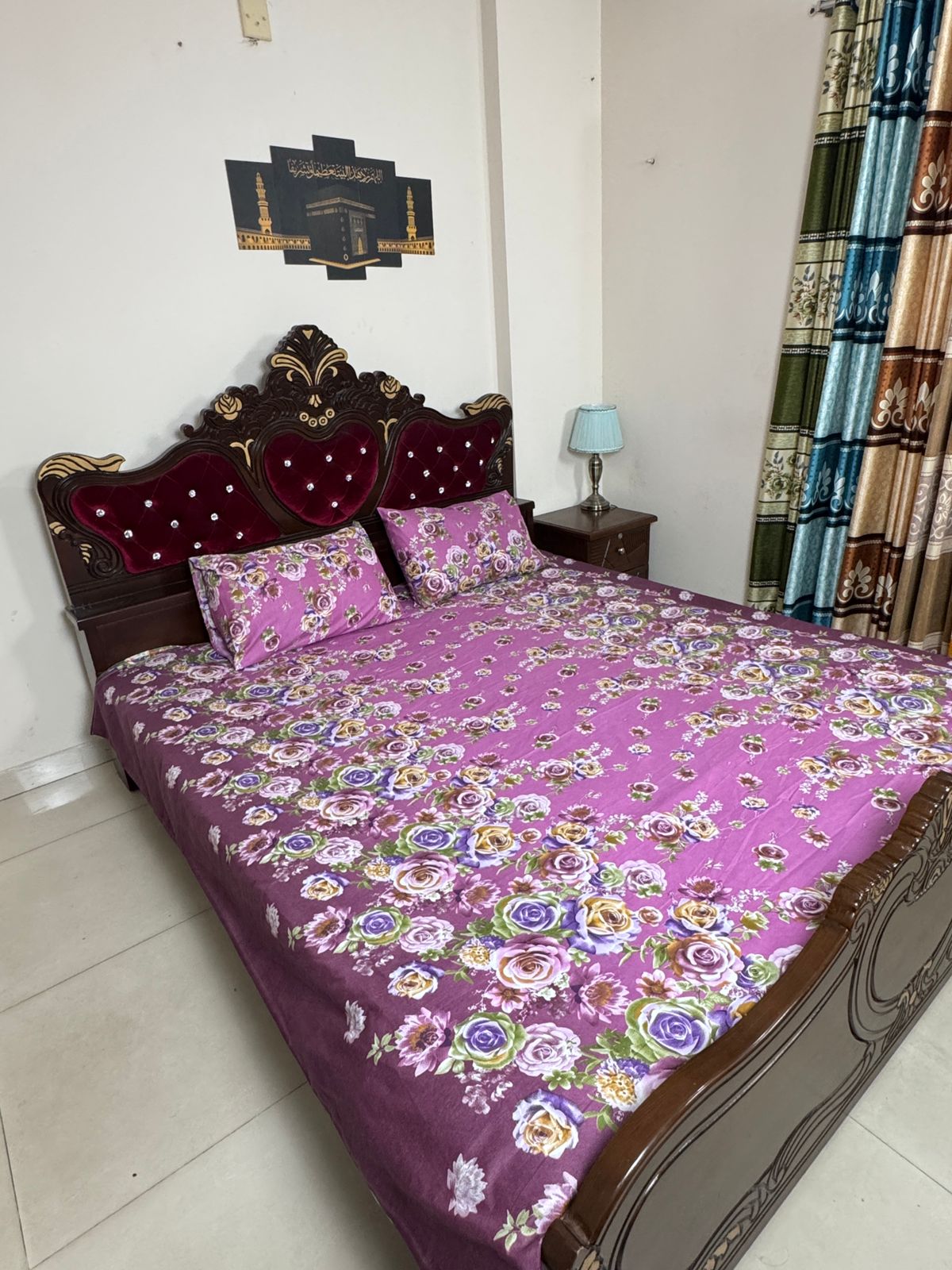 King Size Bed Sheet with Two Pillow Cover-BS-52