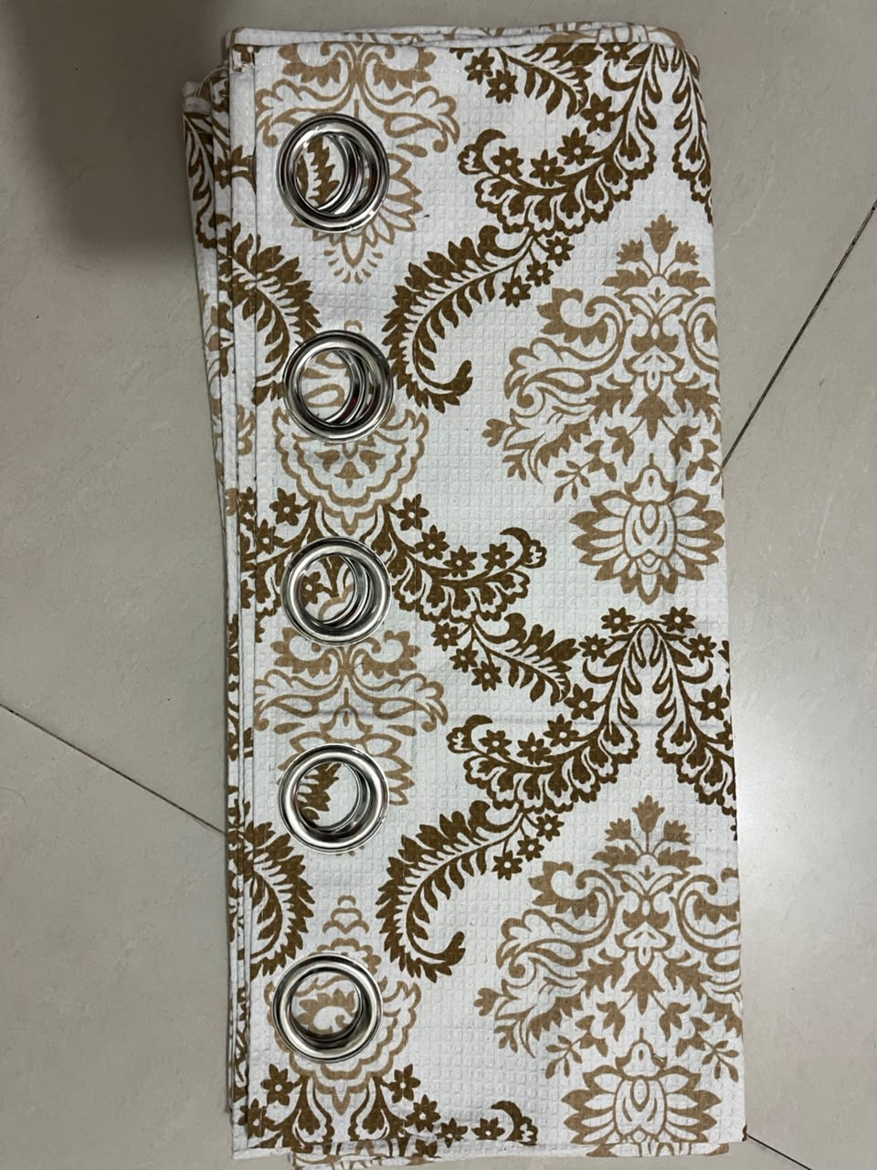 Decorative Waffle Printed Curtain - DC 118