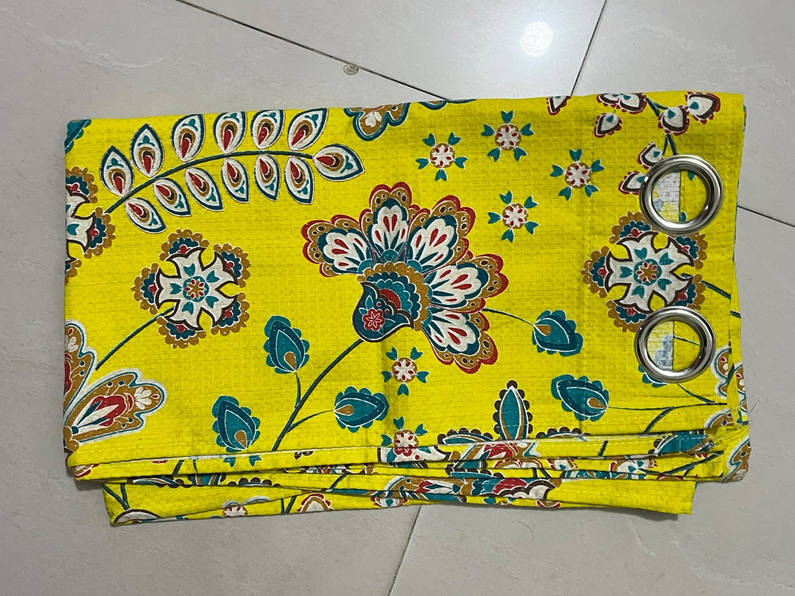 Decorative Waffle Printed Curtain DC-107