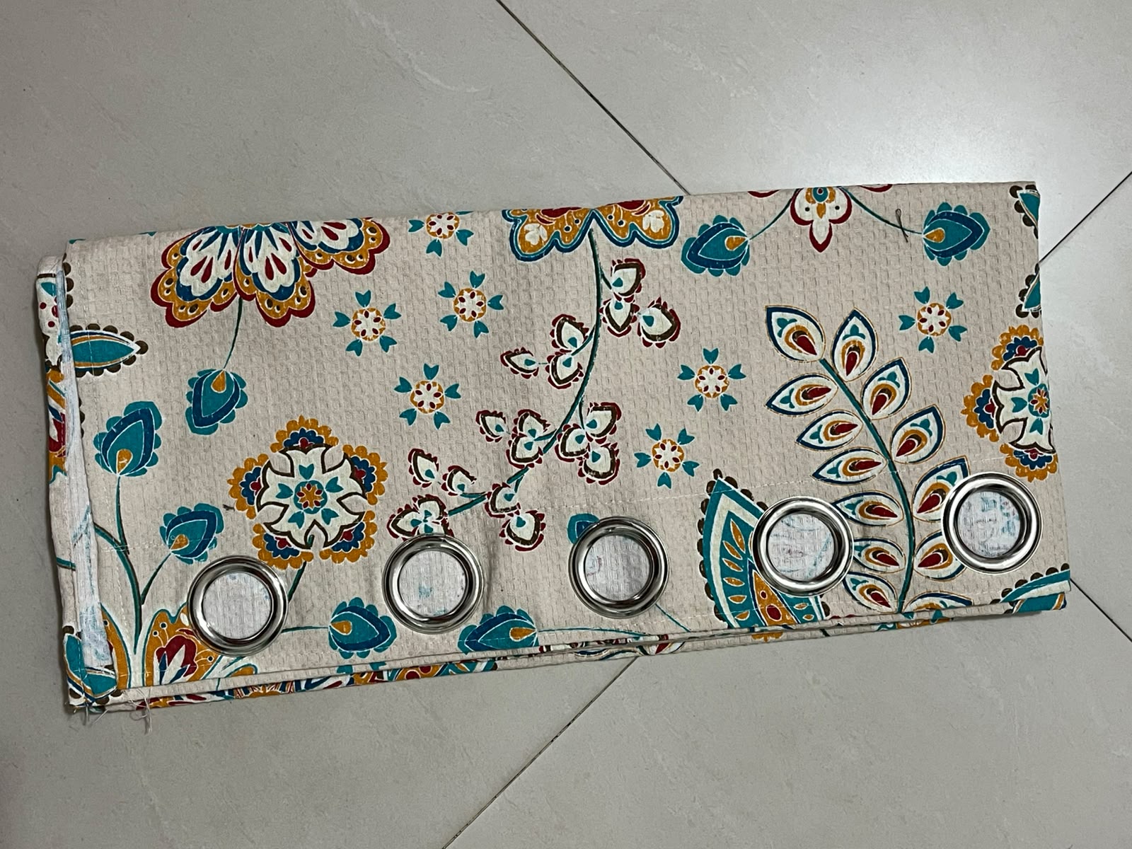 Decorative Waffle Printed Curtain DC-105