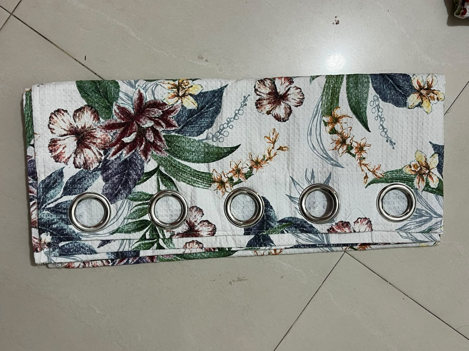 Decorative Waffle Printed Curtain DC-135