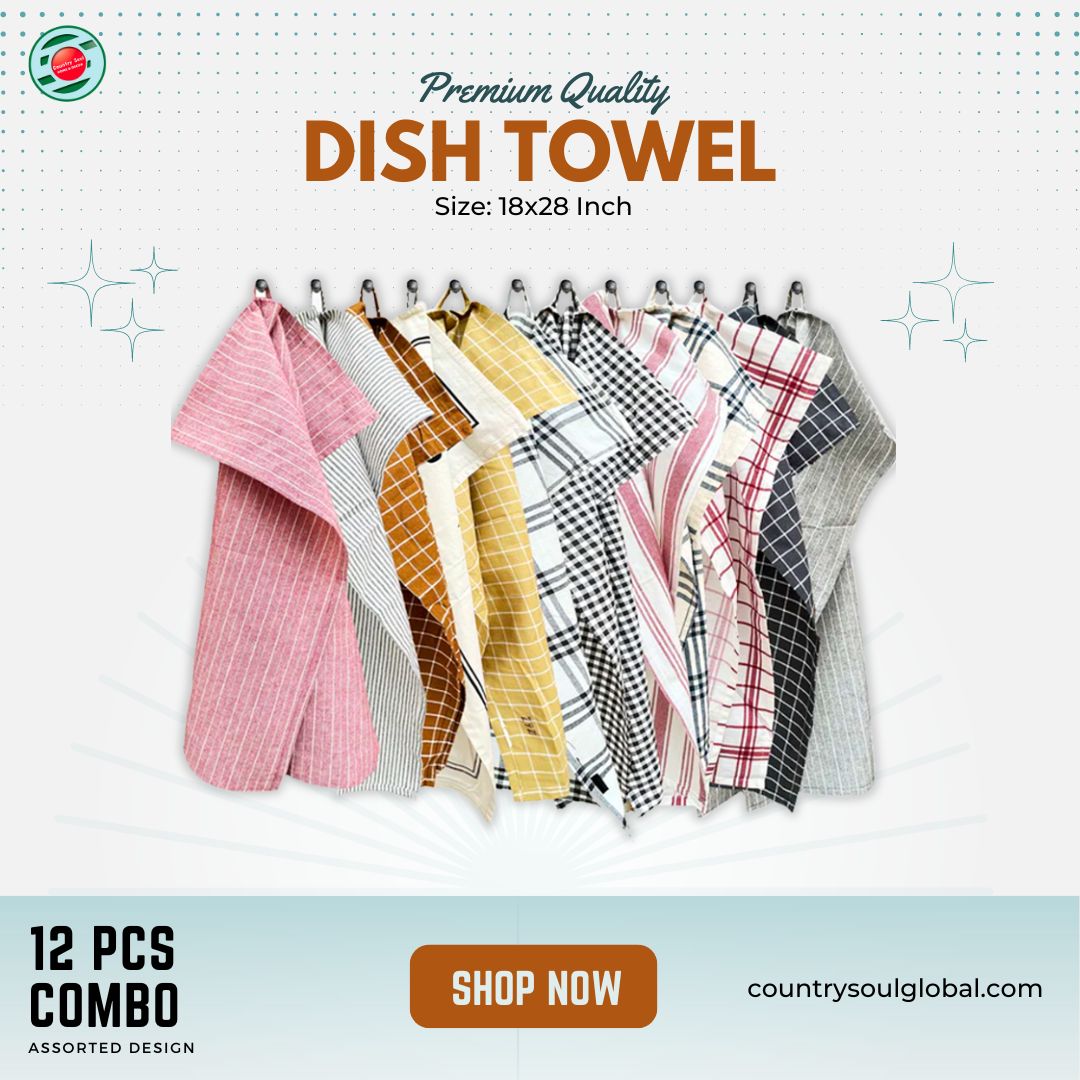 12 Pcs Assorted Dish Towel
