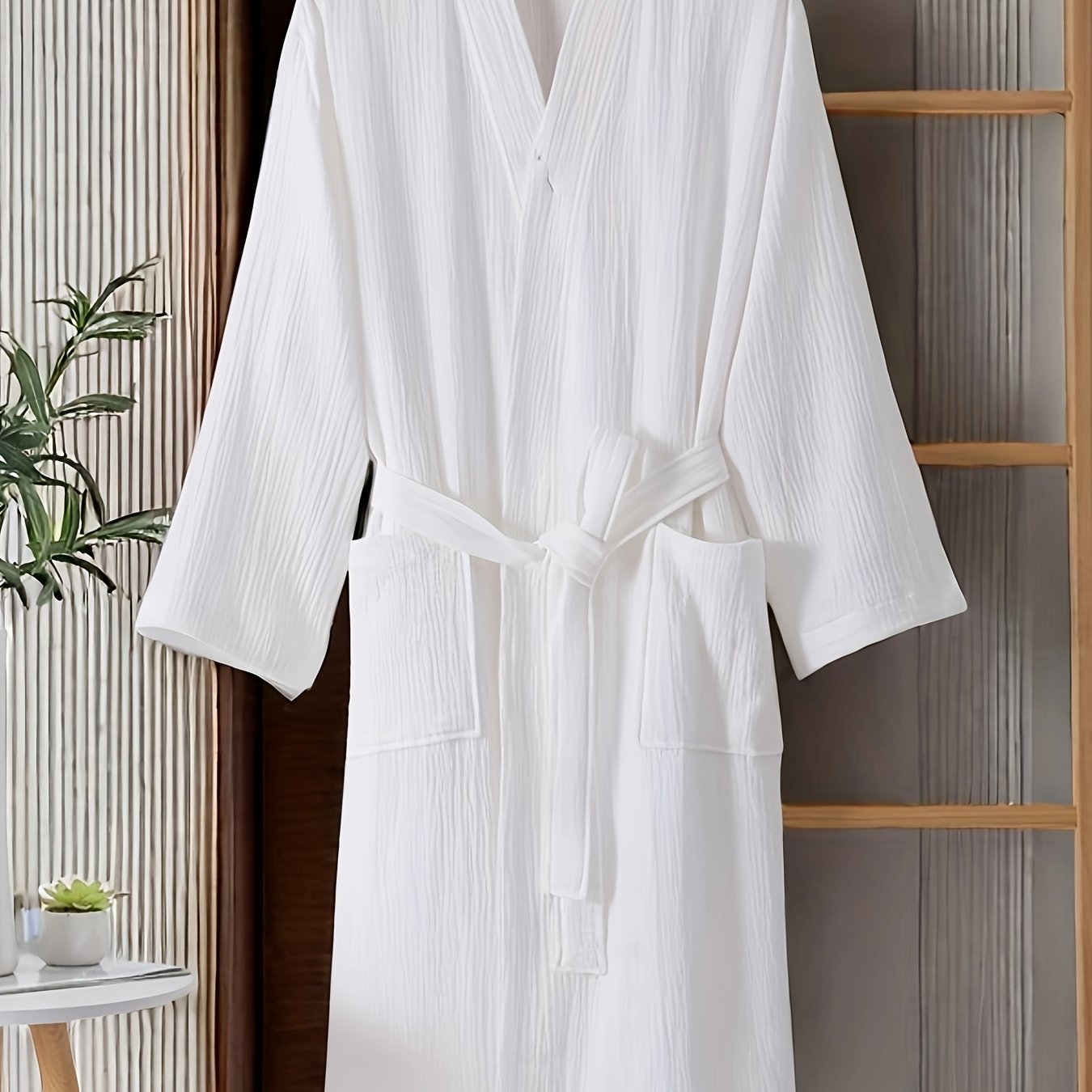 Country Soul Waffle Cotton Bathrobe – Lightweight PB-04