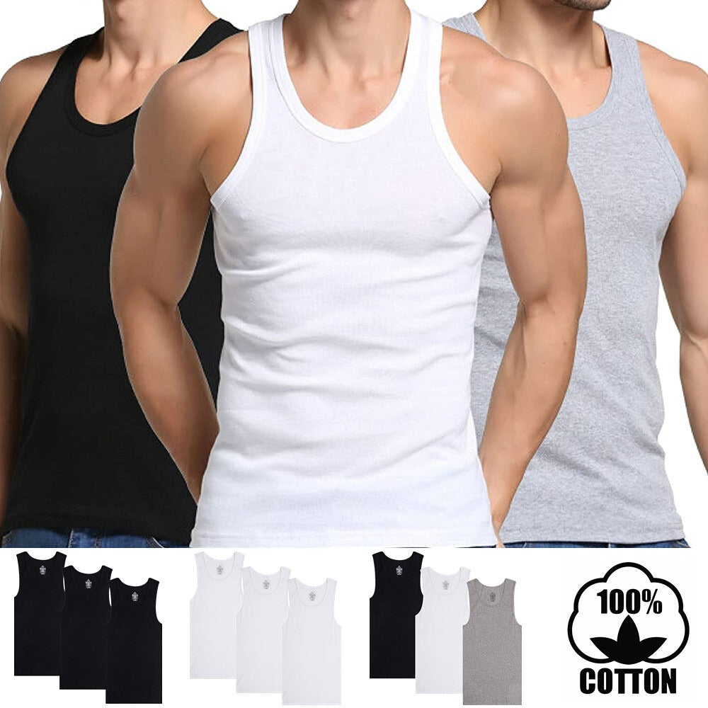 Mens 100% Cotton Tank Tops/Vest