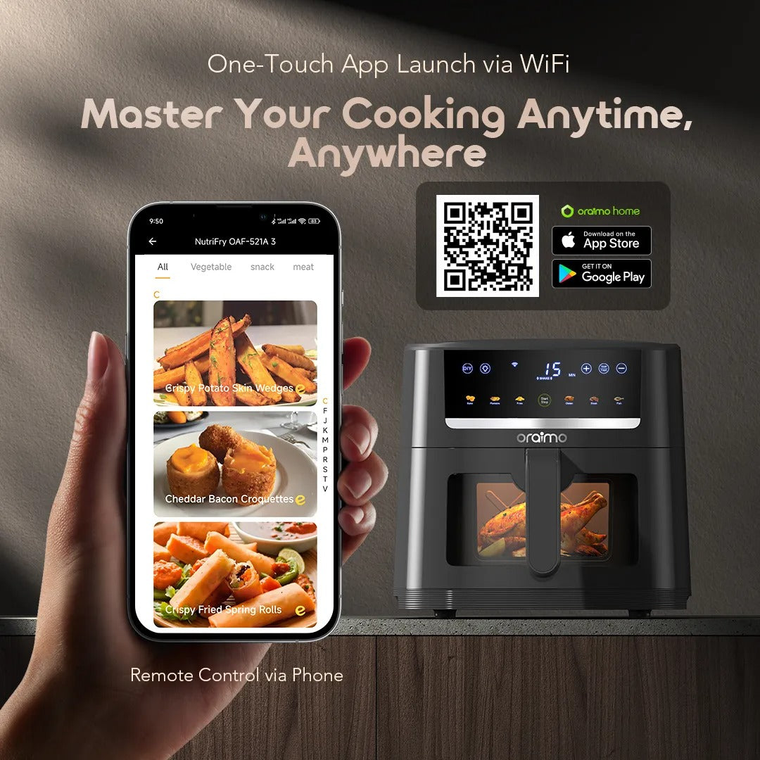 oraimo NutriFry S1 Ultra 1500W 6L Full Touchscreen Air fryer