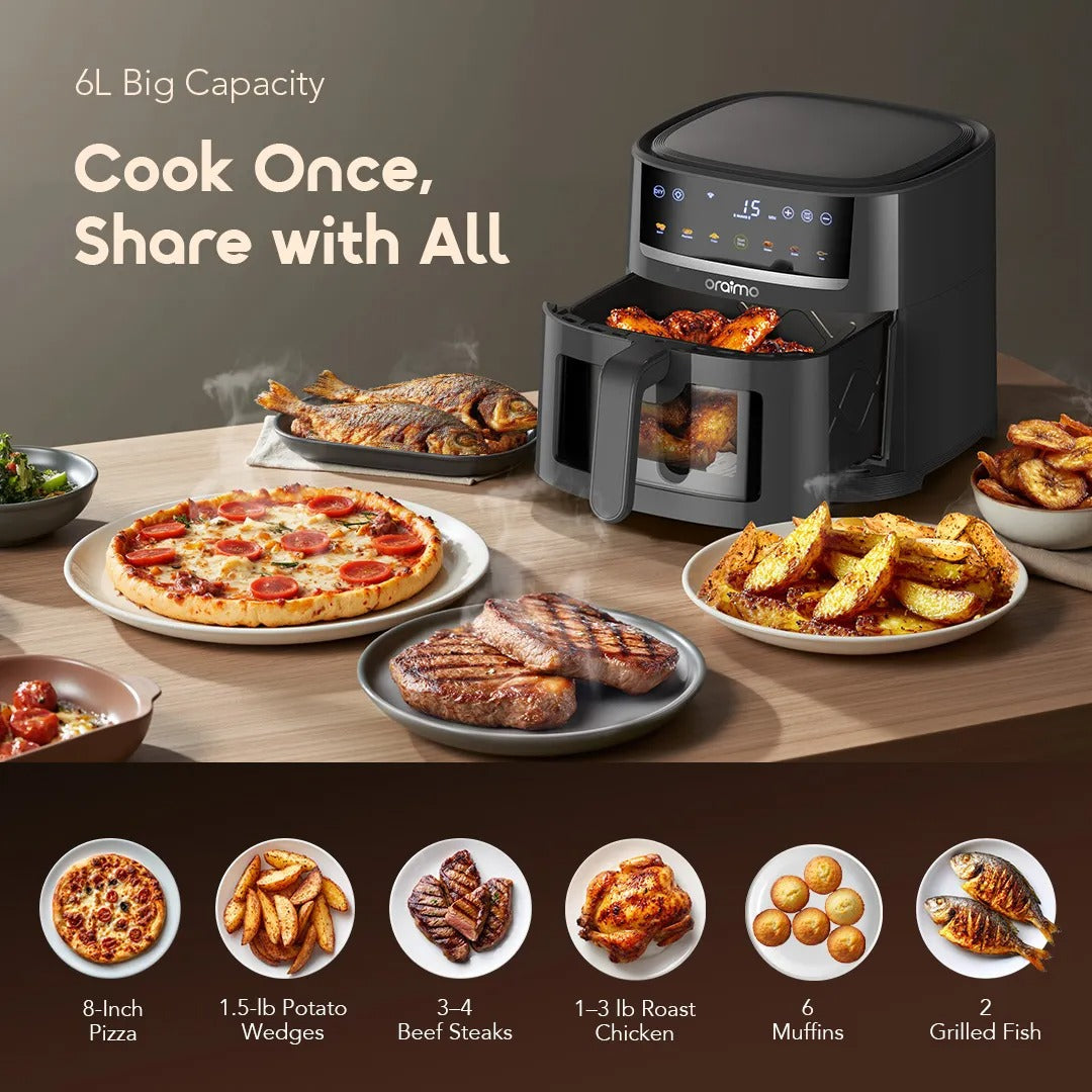 oraimo NutriFry S1 Ultra 1500W 6L Full Touchscreen Air fryer