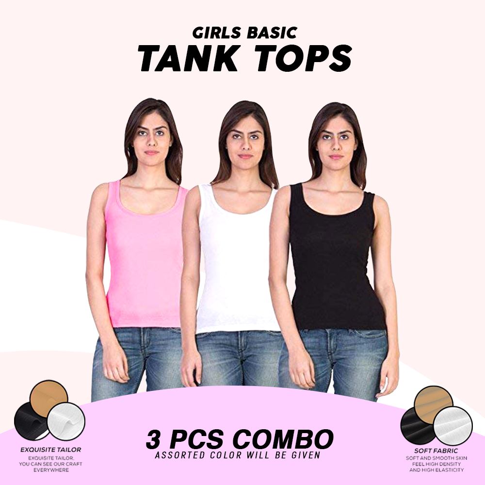 3 PC Basic Tank Tops For Ladies