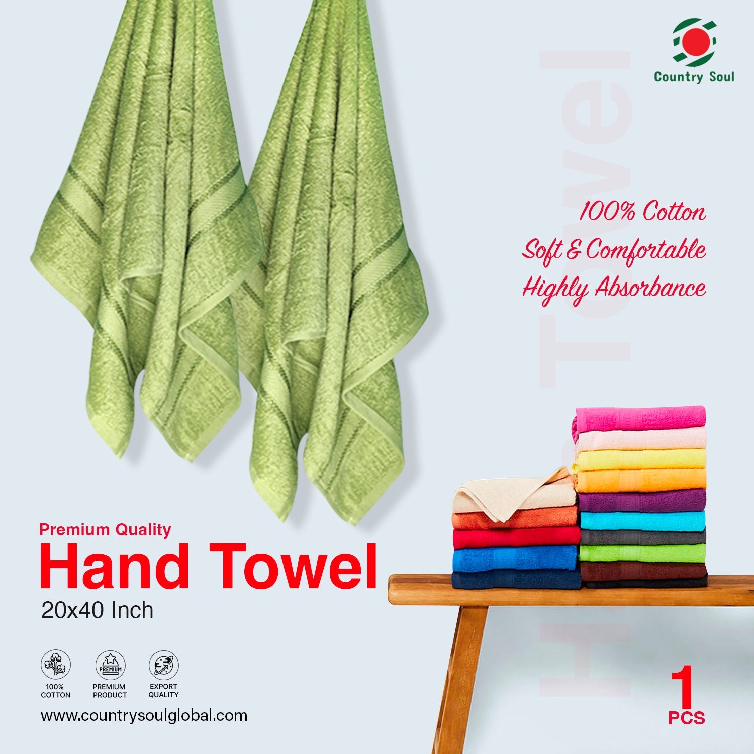 2 Pc Hand Towel/Guest Towel