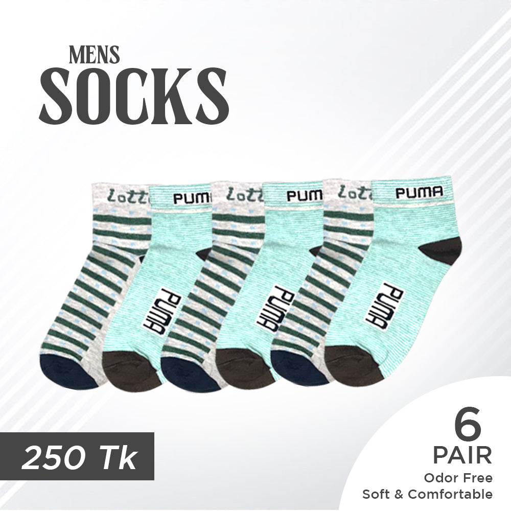 6 Pair Mens Socks