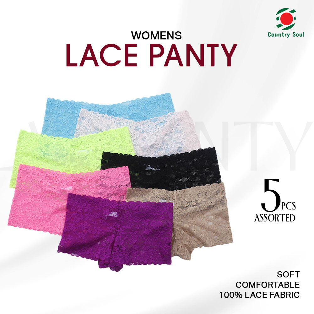 5 Pcs Assorted Lace Panty