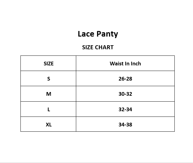 5 Pcs Assorted Lace Panty